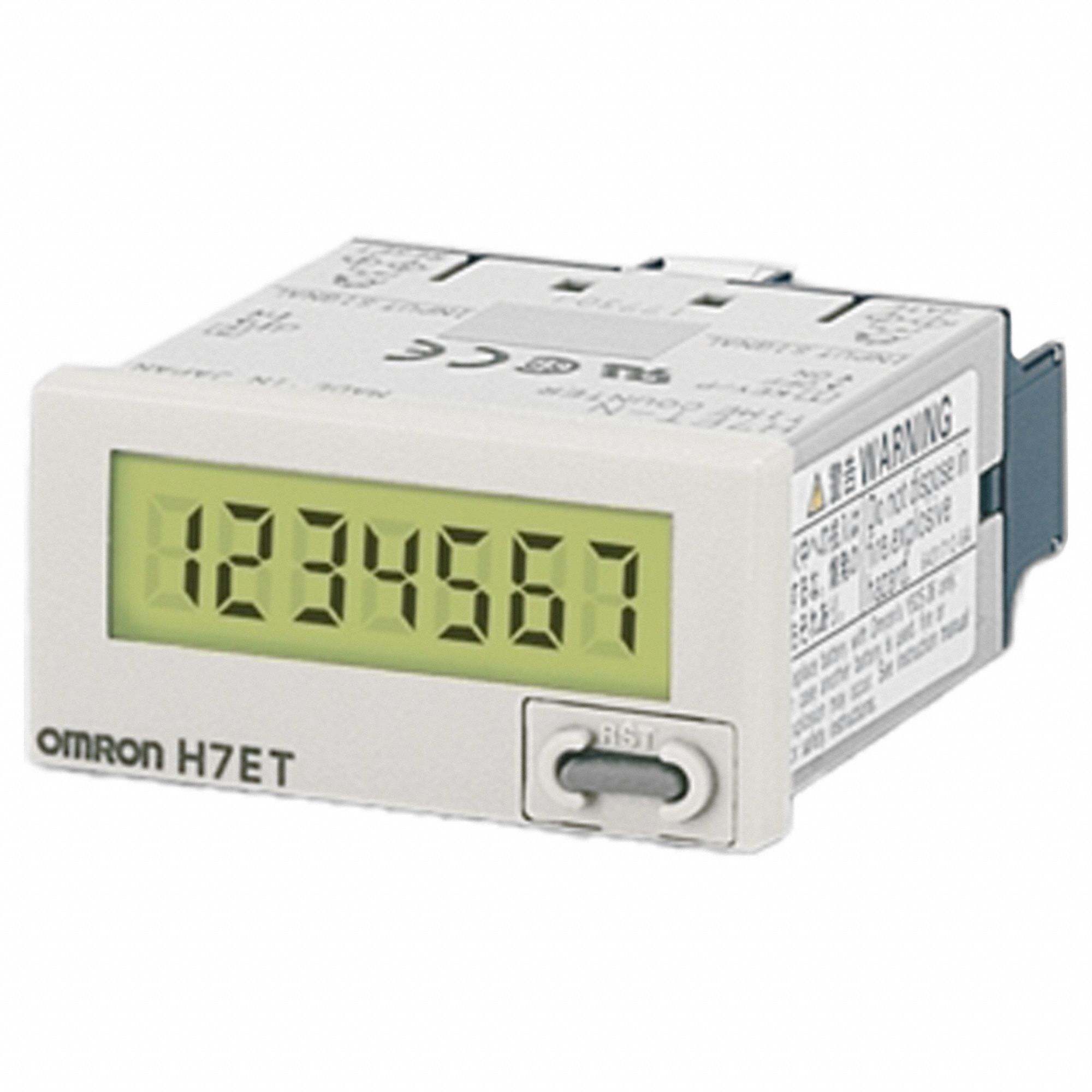 Electronic Counter: Totalizers, Front Panel Mounting, 1 in x 1 7/8 in, LCD, 1 in Overall Ht