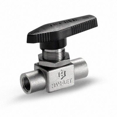 Manual Two-Way Ball Valve: 1/4 in, Stainless Steel, Straight, FNPT x FNPT, One-Piece, Lever