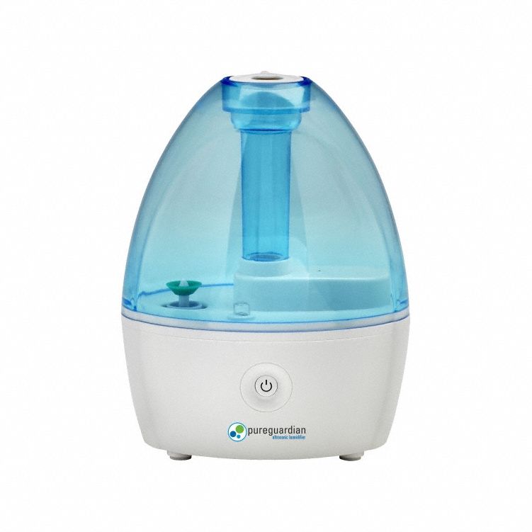 Portable Humidifier: Ultrasonic, 0.3 gal Daily Humidification Output, Cool, Tabletop Housing, Bottle