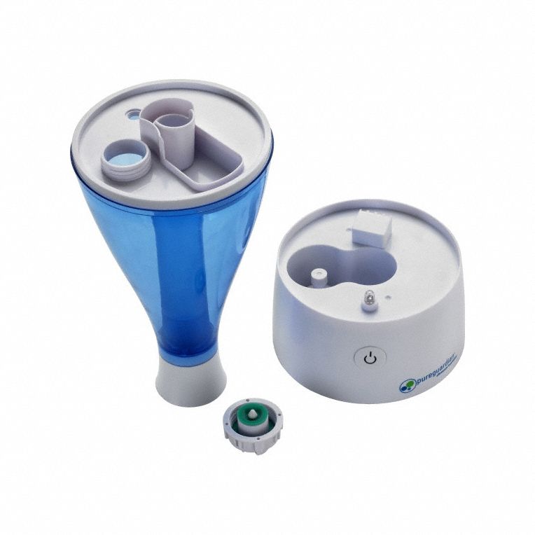 Portable Humidifier: Ultrasonic, 0.2 gal Daily Humidification Output, Cool, Tabletop Housing, Bottle