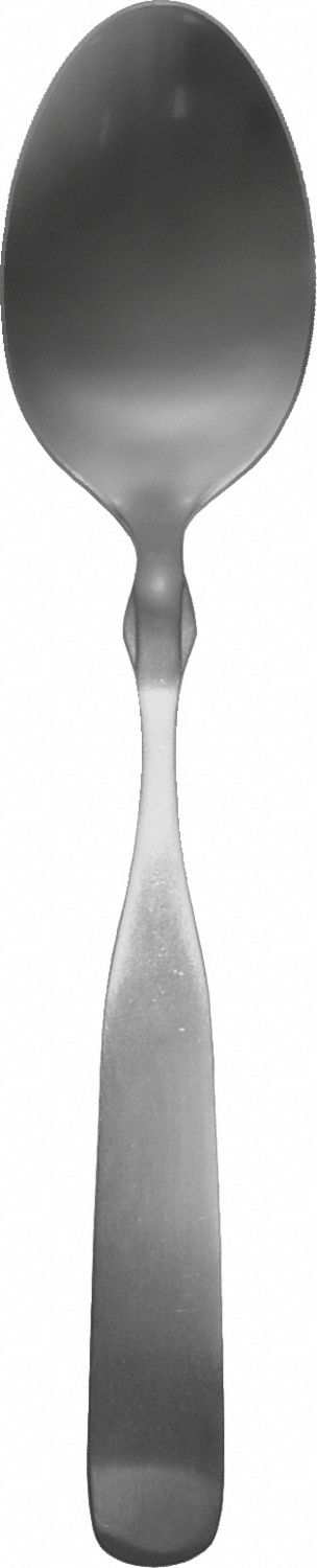 Teaspoon: Hartford, 18/0, Stainless Steel, 6 3/8 in Overall Lg, Silver, Satin
