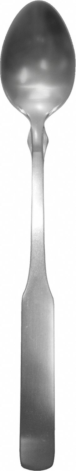 Ice Tea Spoon: Hartford, 18/0, Stainless Steel, 7 3/8 in Overall Lg, Silver, Satin