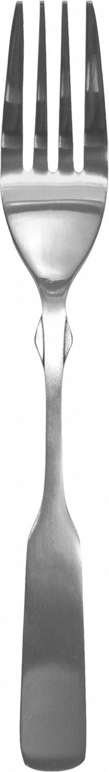 Dinner Fork: Hartford, 18/0, Stainless Steel, 7 1/2 in Overall Lg, Silver, Satin