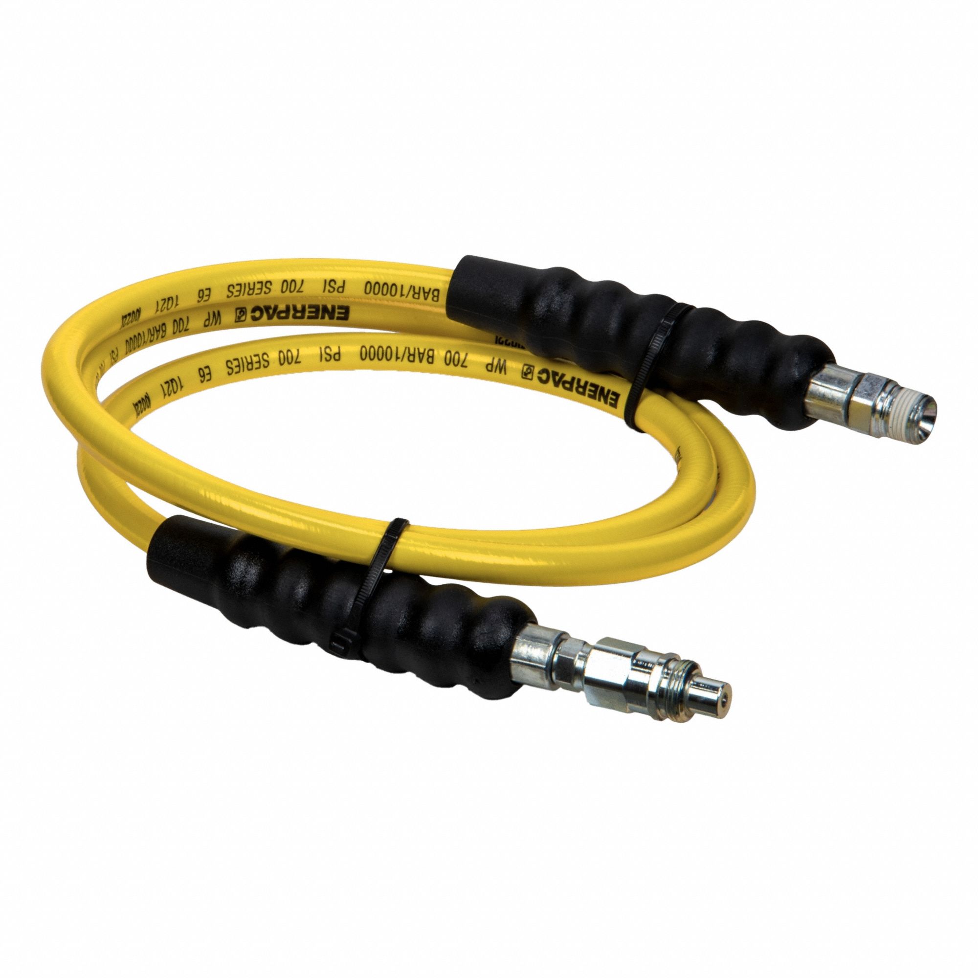 Hydraulic Hose: 1/4 in ID, NPTF x AH630, 6 ft Lg, 3/8 in x 3/8 in Fitting Size, Thermoplastic