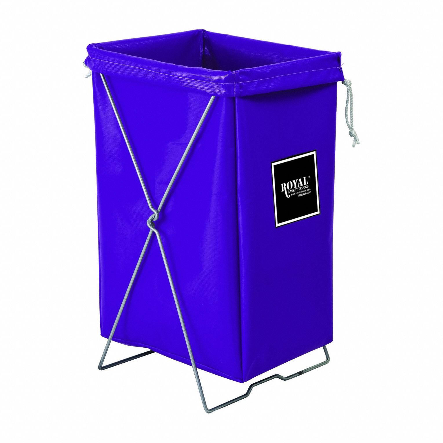 Hamper: Vinyl Liner, Purple, 4.2 cu ft Total Volume, 100 lb Wt Capacity