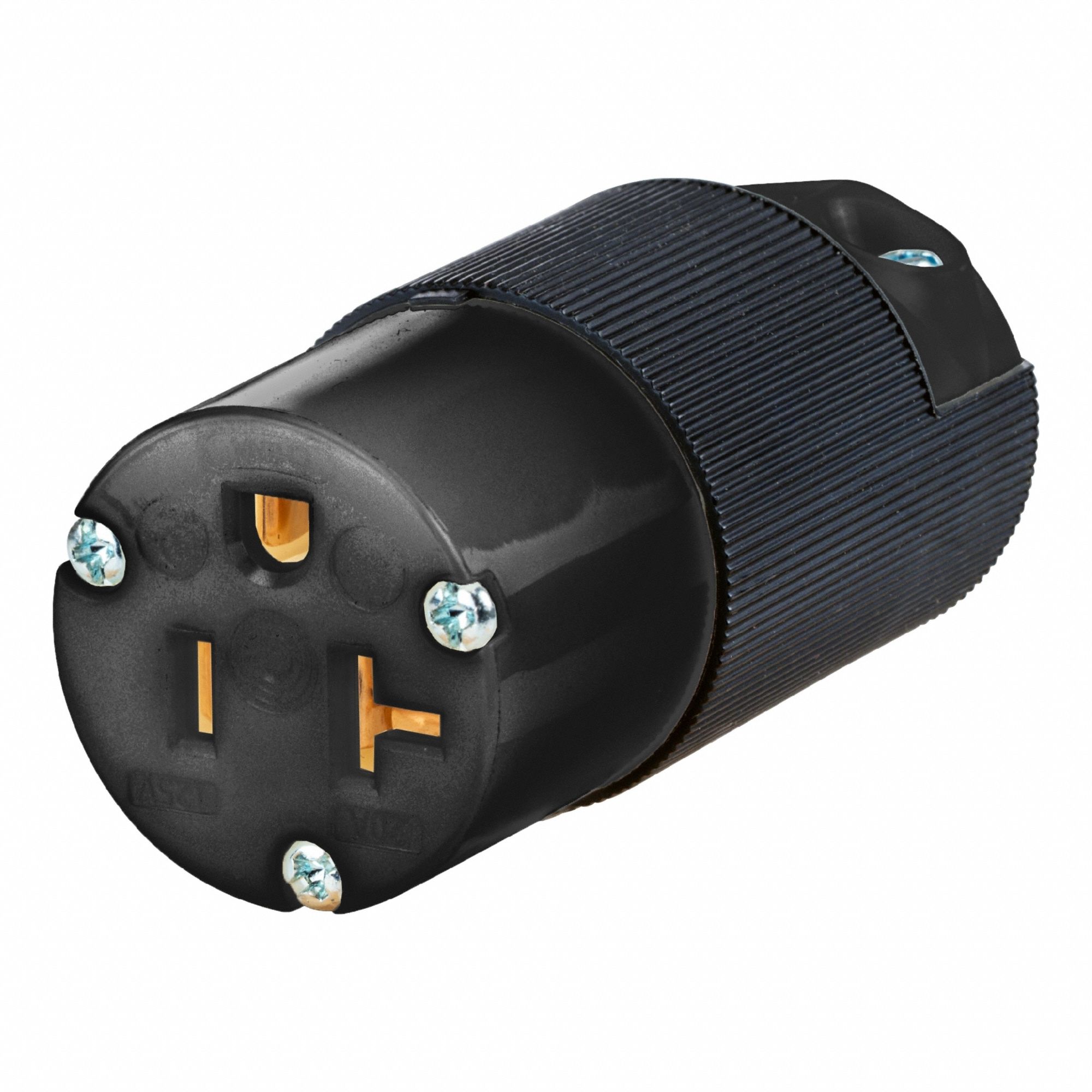 STRAIGHT BLADE CONNECTOR,BLACK,20 A