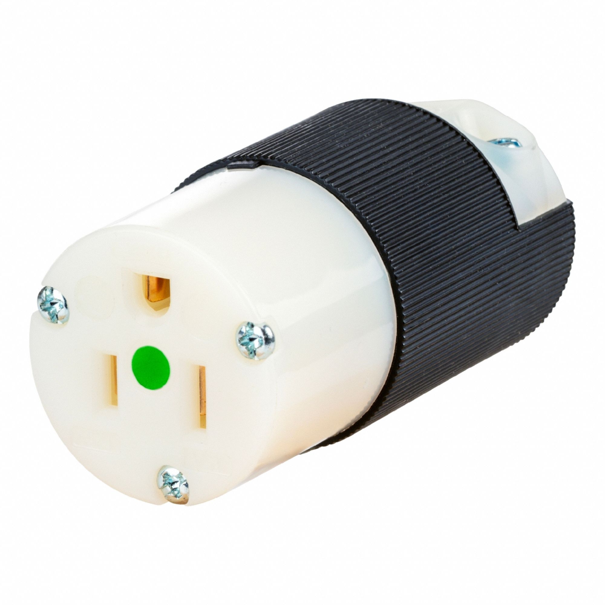 STRAIGHT BLADE CONNECTOR,BLK/WHT,15 A