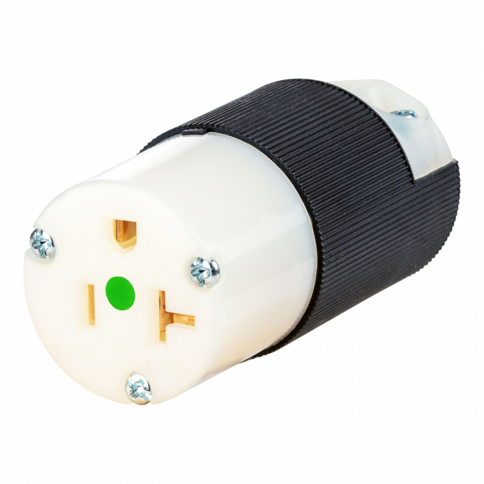 STRAIGHT BLADE CONNECTOR,BLK/WHT,20 A