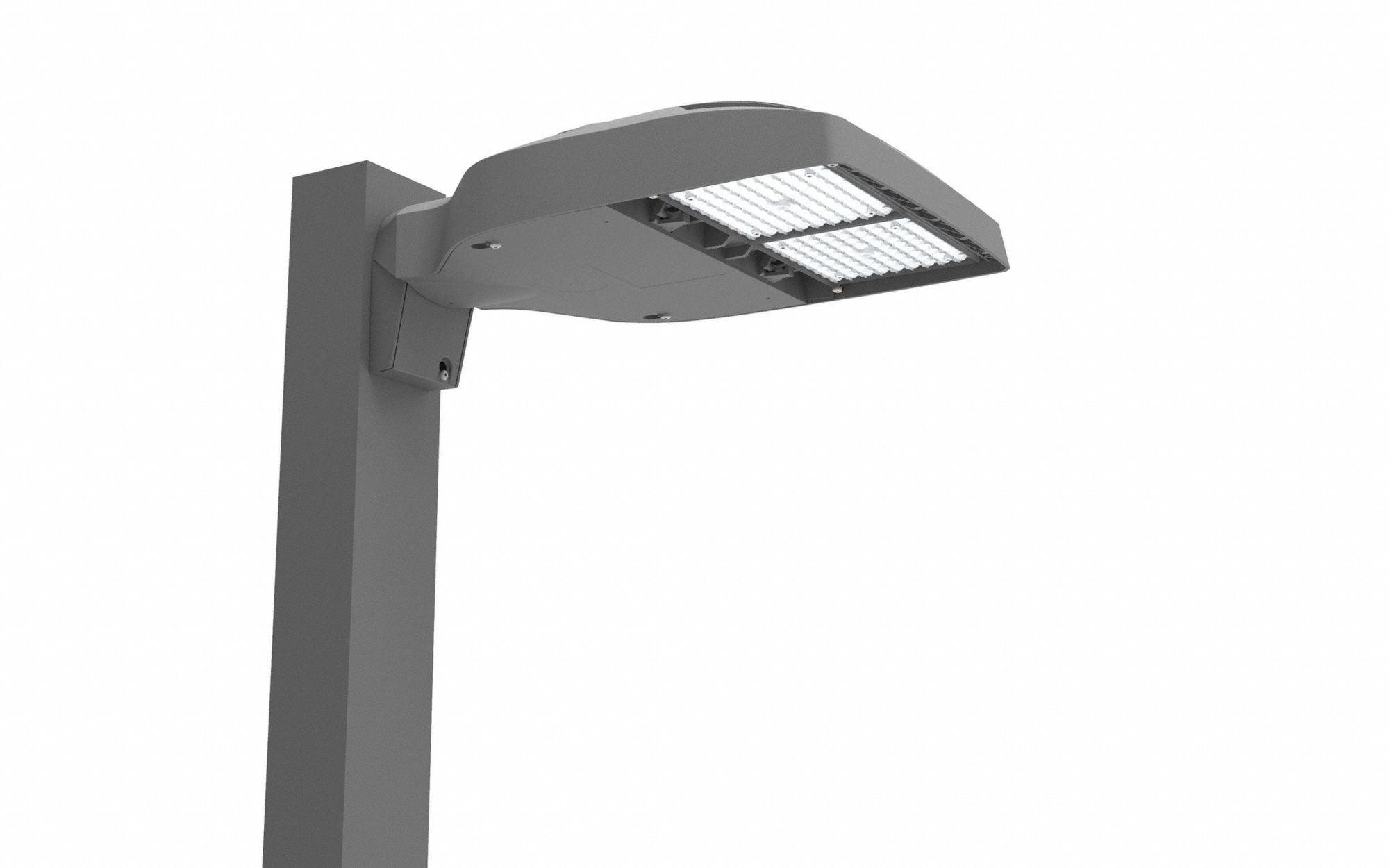 PARKING LOT LIGHT FIXTURE, ALUMINUM, BROWN, 12,000 LM, 120/277V, 4,000K COLOUR TEMP, ACRYLIC LENS