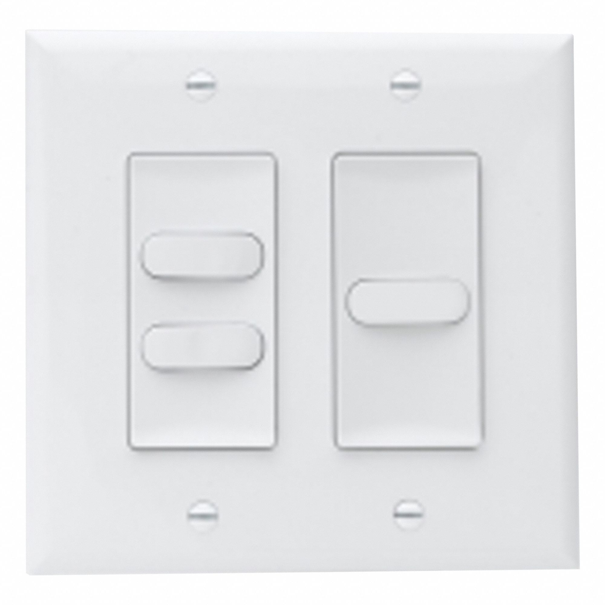 PROGRAMMABLE 2 BUTTON SWITCH, LOW VOLTAGE, WHITE