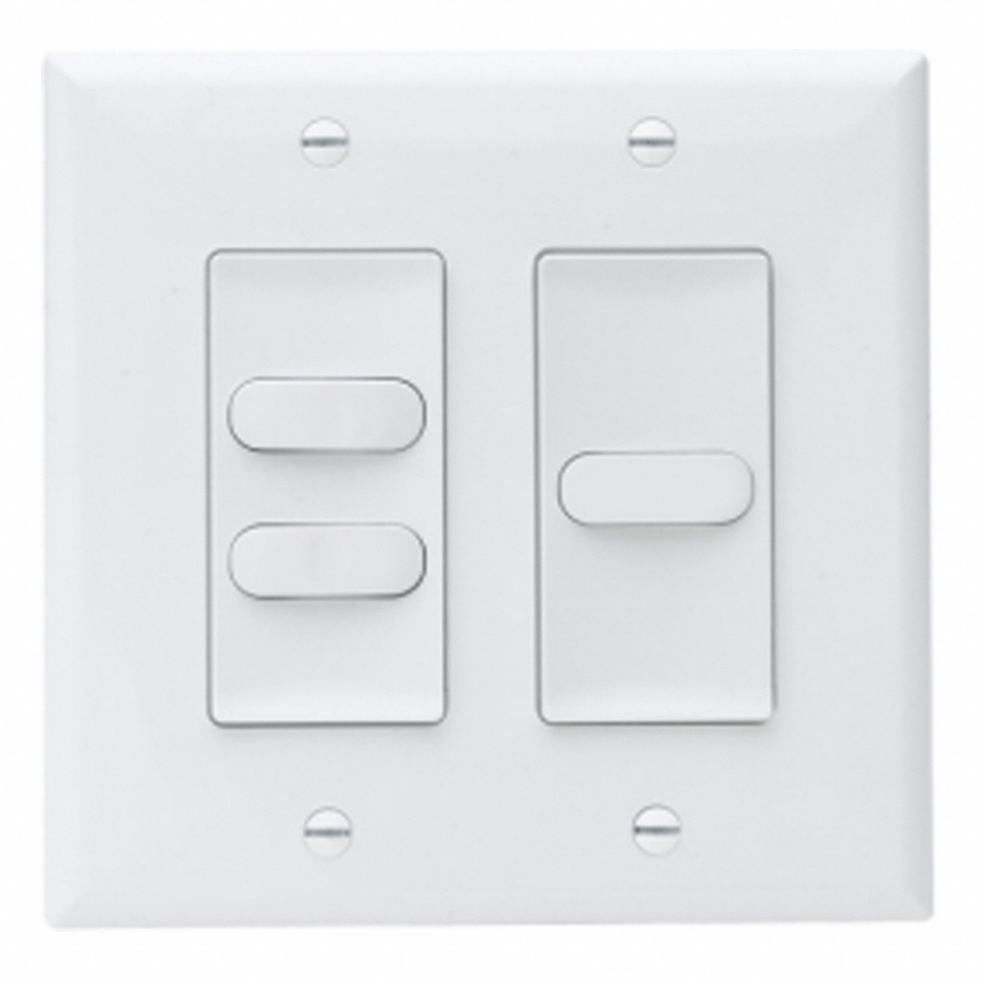 PROGRAMMABLE 3 BUTTON SWITCH, LOW VOLTAGE, ALMOND