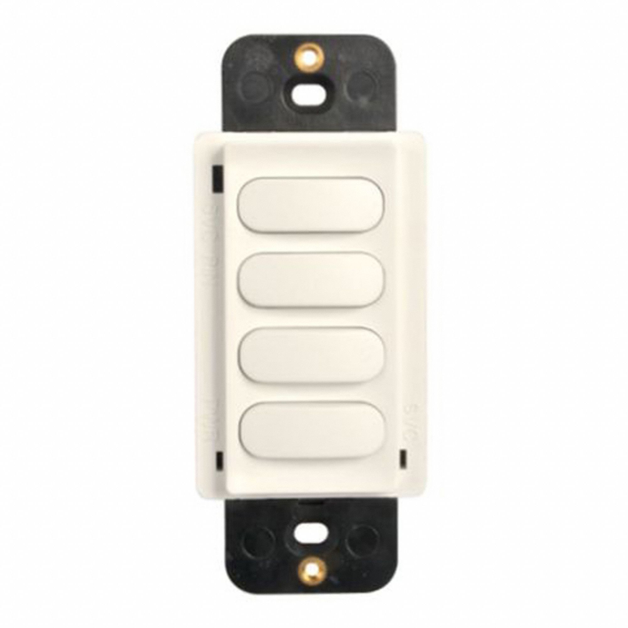 PROGRAMMABLE 4 BUTTON SWITCH, LOW VOLTAGE, WHITE