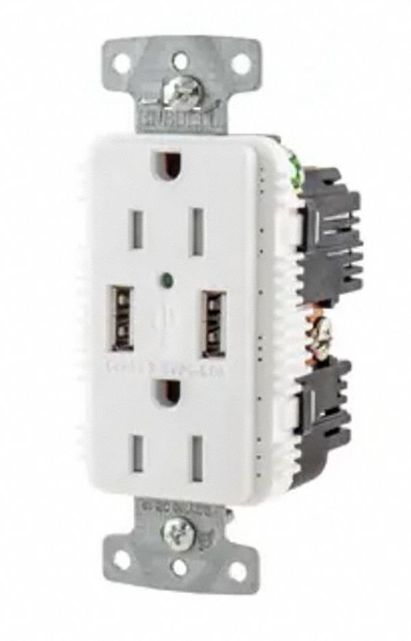 BOUCHON À LAME DROITE, 2 PÔLES, POLYCARBONATE, 125 V CA, 15 A, 0,5 CV, NO. 18 AWG, NO. 10 AWG, TRANSPARENT