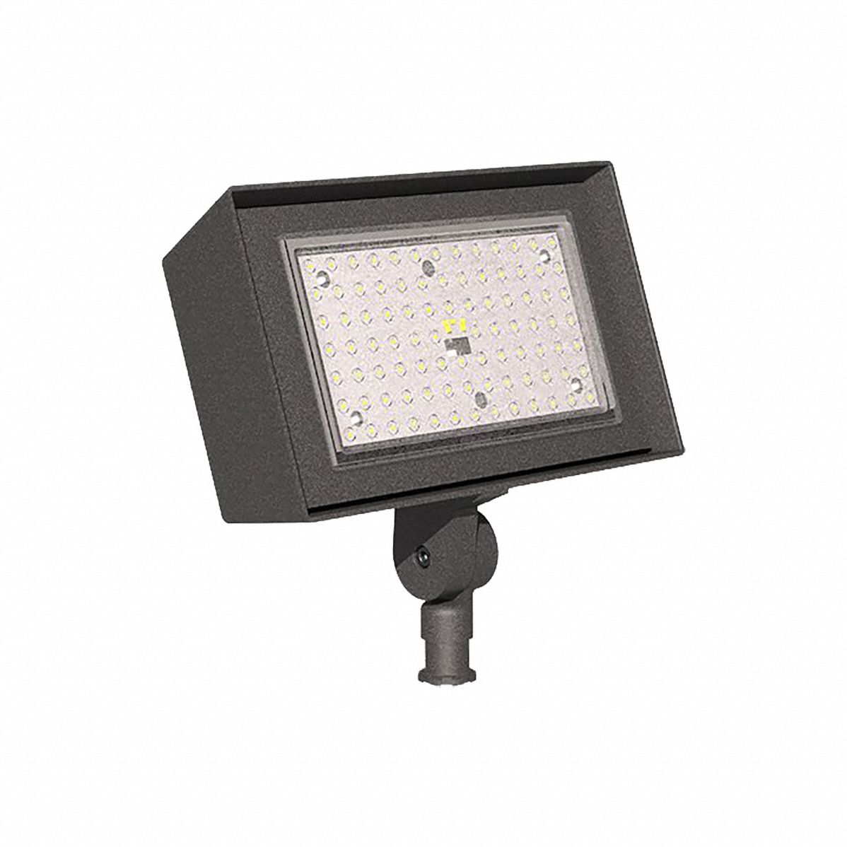 FLOOD LIGHT, AL, BRONZE, 3,245 TO 6,823 LM, 34W, 120/277V, 5,000K COLOUR TEMP, ACRYLIC LENS, 6 IN L