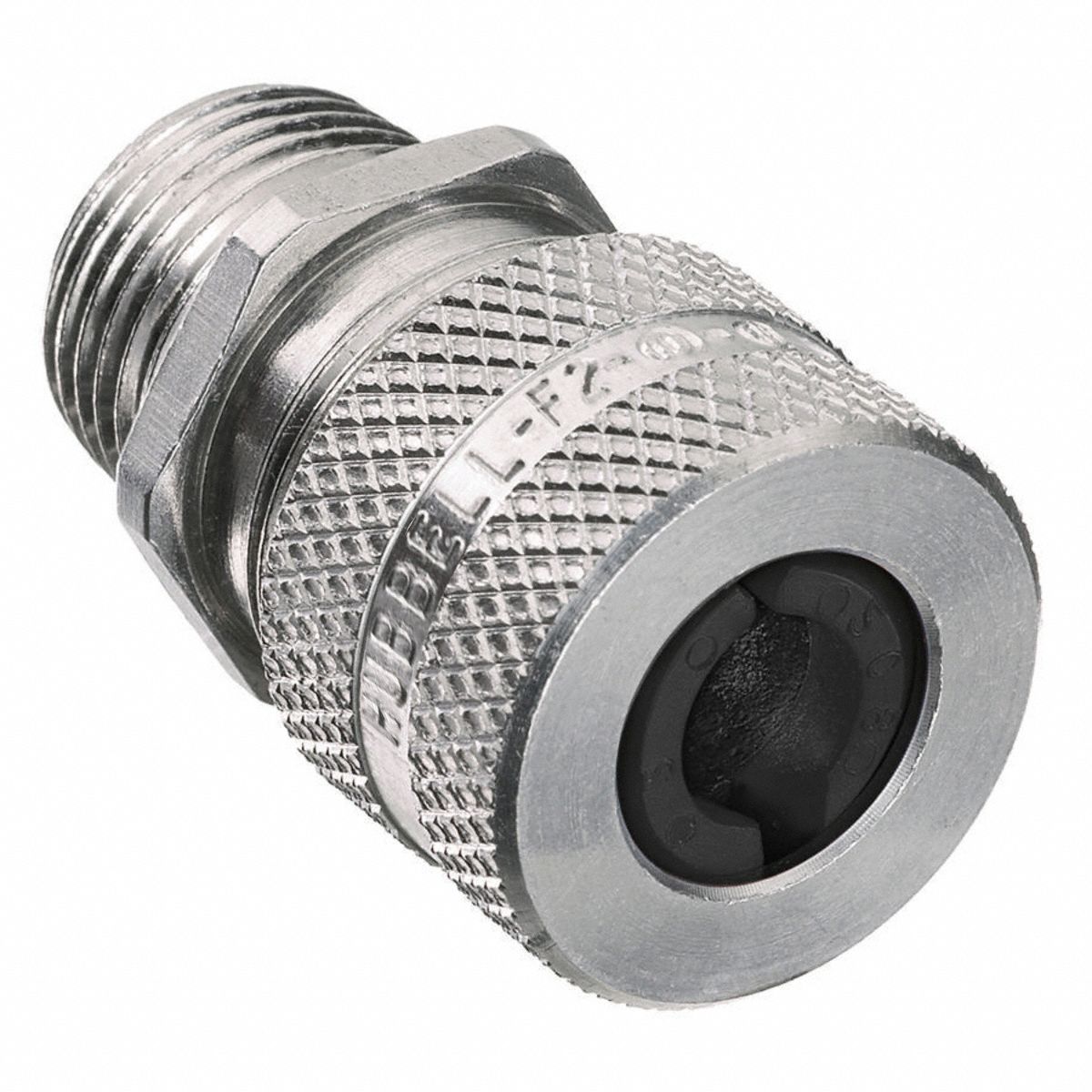 LIQUID TIGHT CORD CONNECTOR, ALUMINUM, ⅜ IN MNPT, 0.25 IN TO 0.31 IN, SILVER, 1 CORD