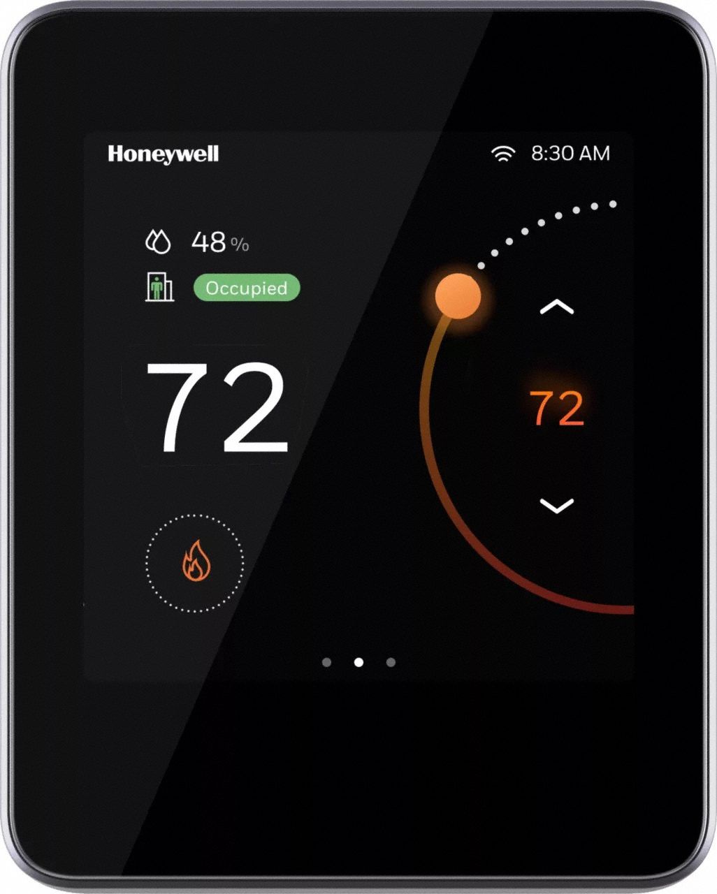 Smart Thermostat: Heat and Cool, Auto and Manual, 7-Day, Vertical, Rectangle, Touch Screen