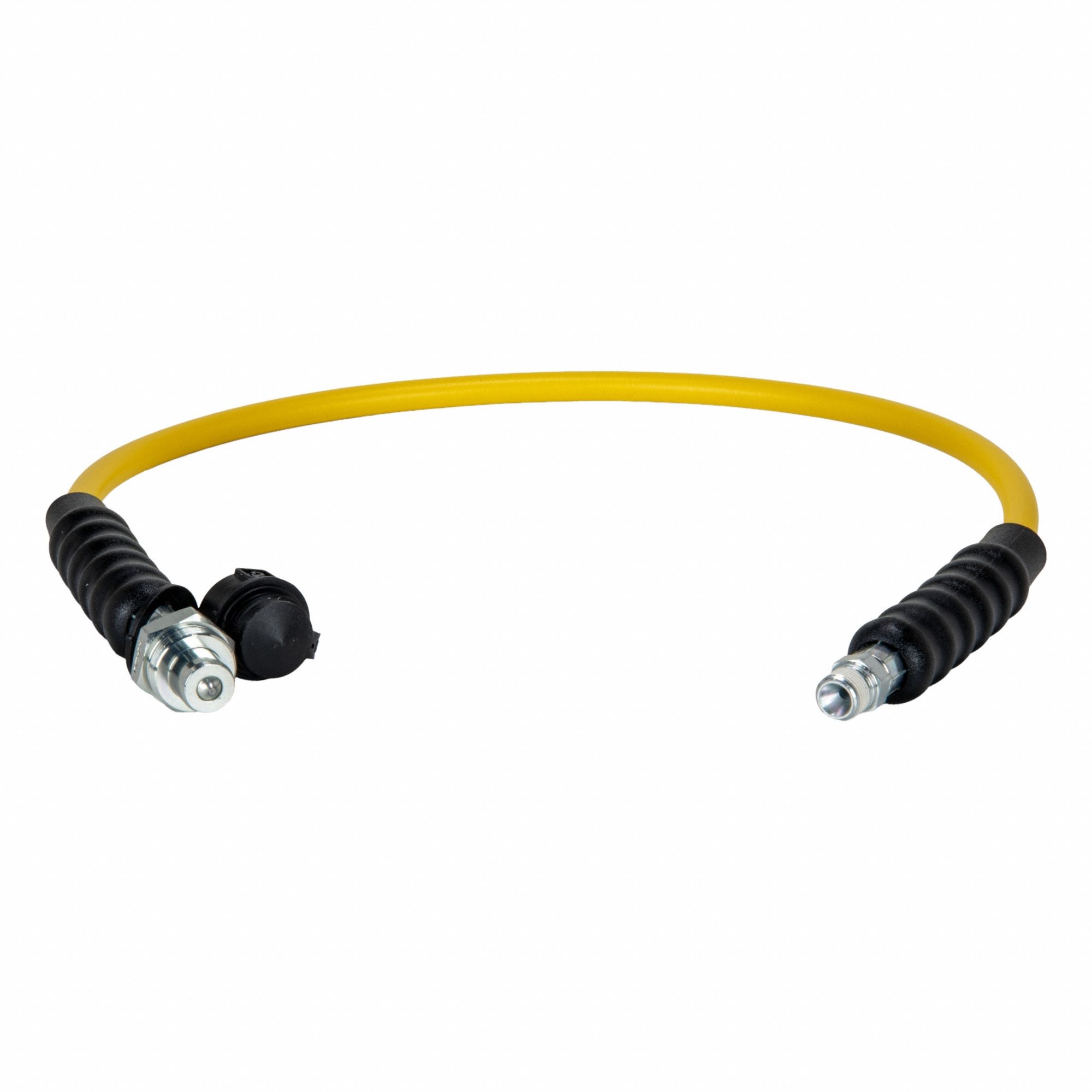 Hydraulic Hose: 1/4 in ID, NPTF x CH604, 3 ft Lg, 3/8 in x 3/8 in Fitting Size, Thermoplastic
