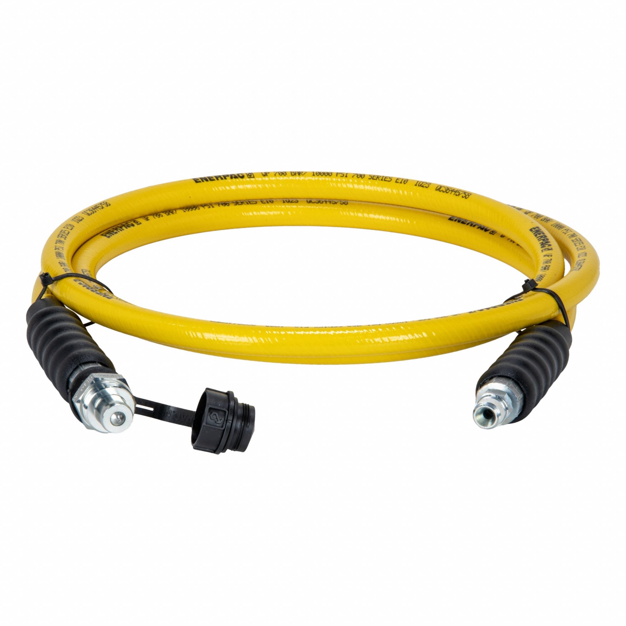 Hydraulic Hose: 3/8 in ID, NPTF x CH604, 10 ft Lg, 3/8 in x 3/8 in Fitting Size, Thermoplastic