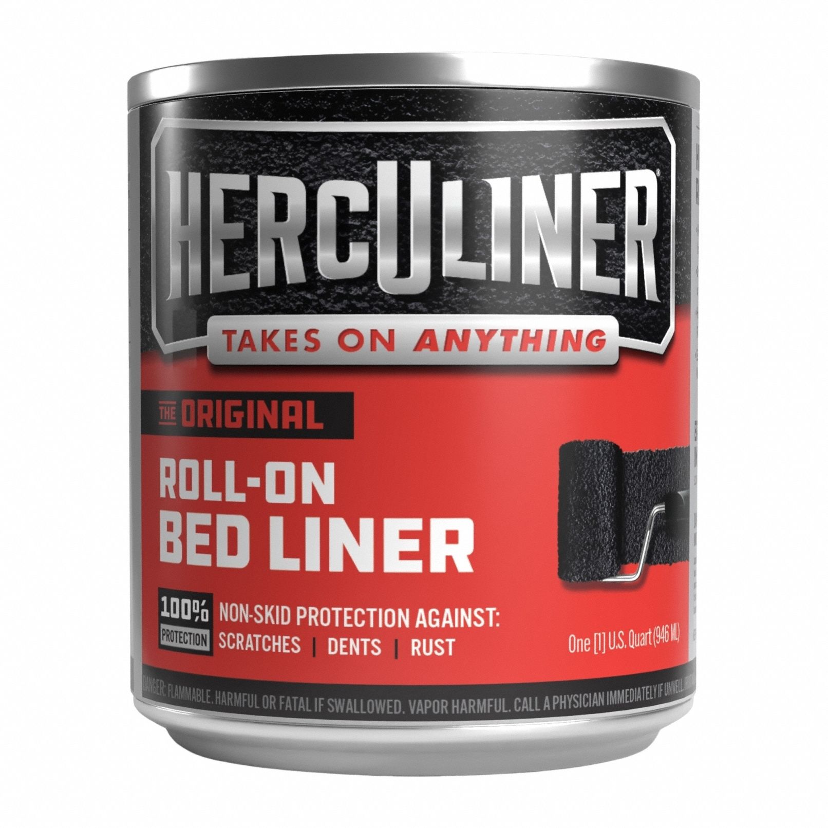 Protective coating: Black, Water, Epoxy, Black, Gloss, Textured, 1 qt Container Size