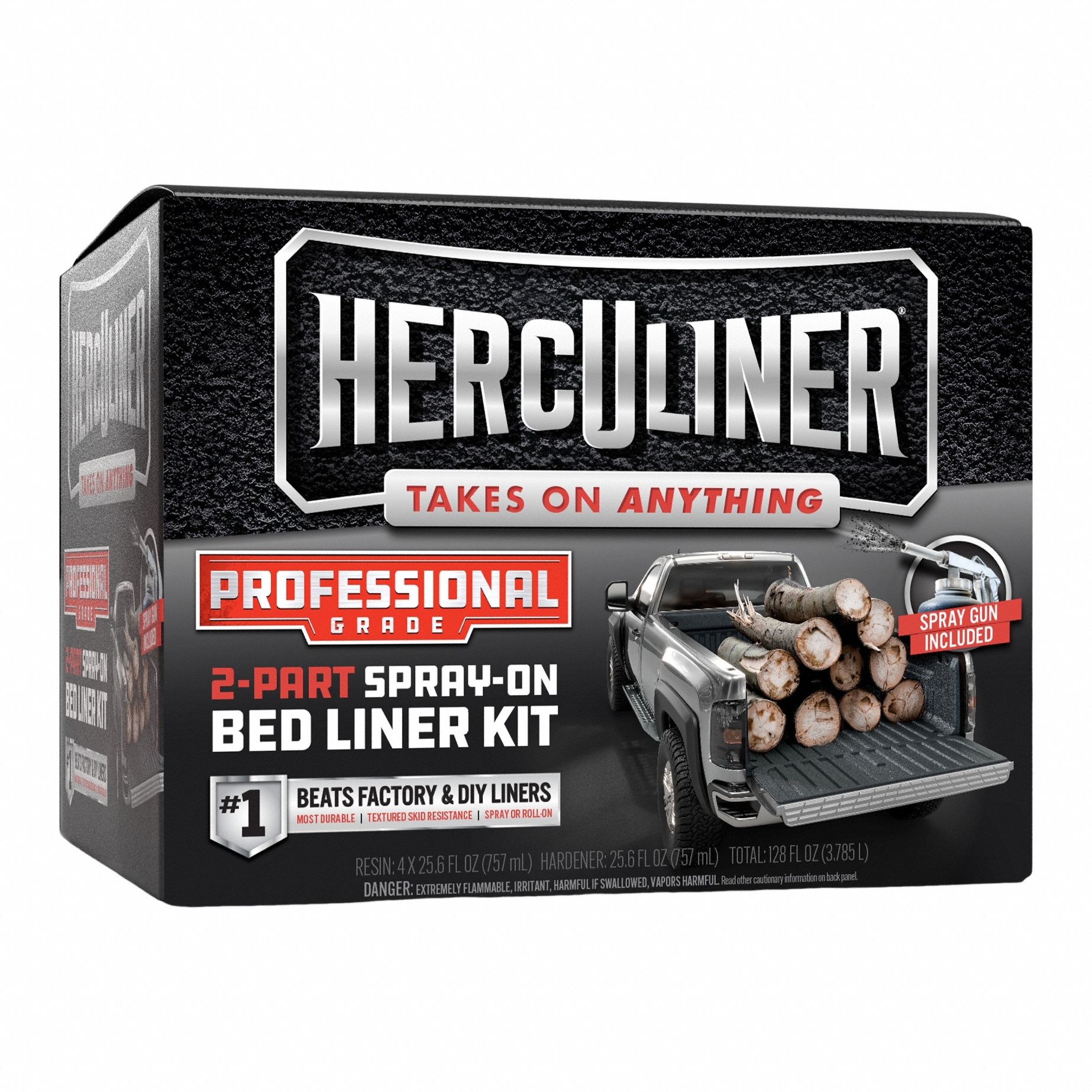 Protective coating: Black, Water, Epoxy, Black, Matte, Textured, 1 gal Container Size