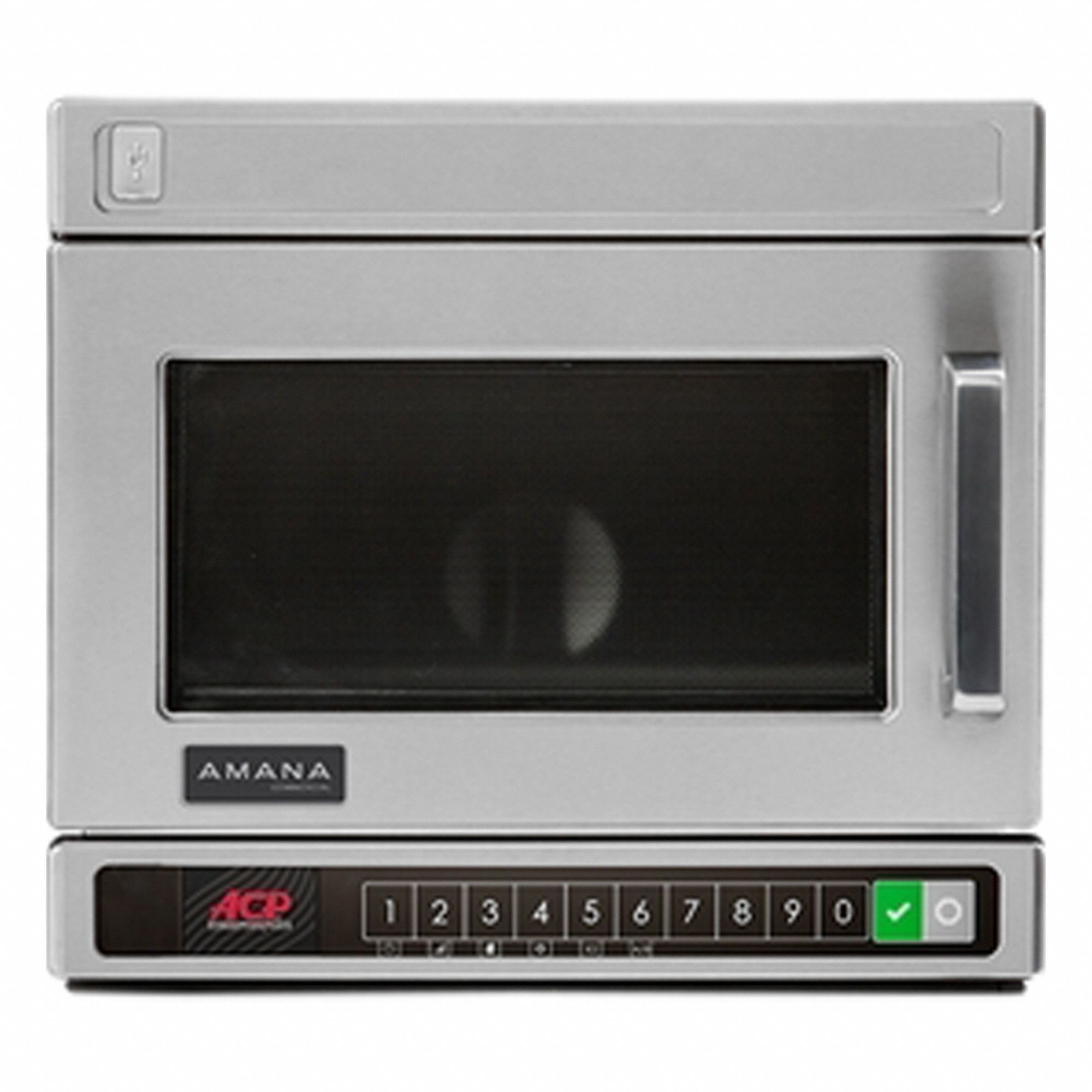 Microwave: Stainless Steel, 0.6 cu ft Oven Capacity, 1, 000 W Cooking Watt, 11 Power Levels