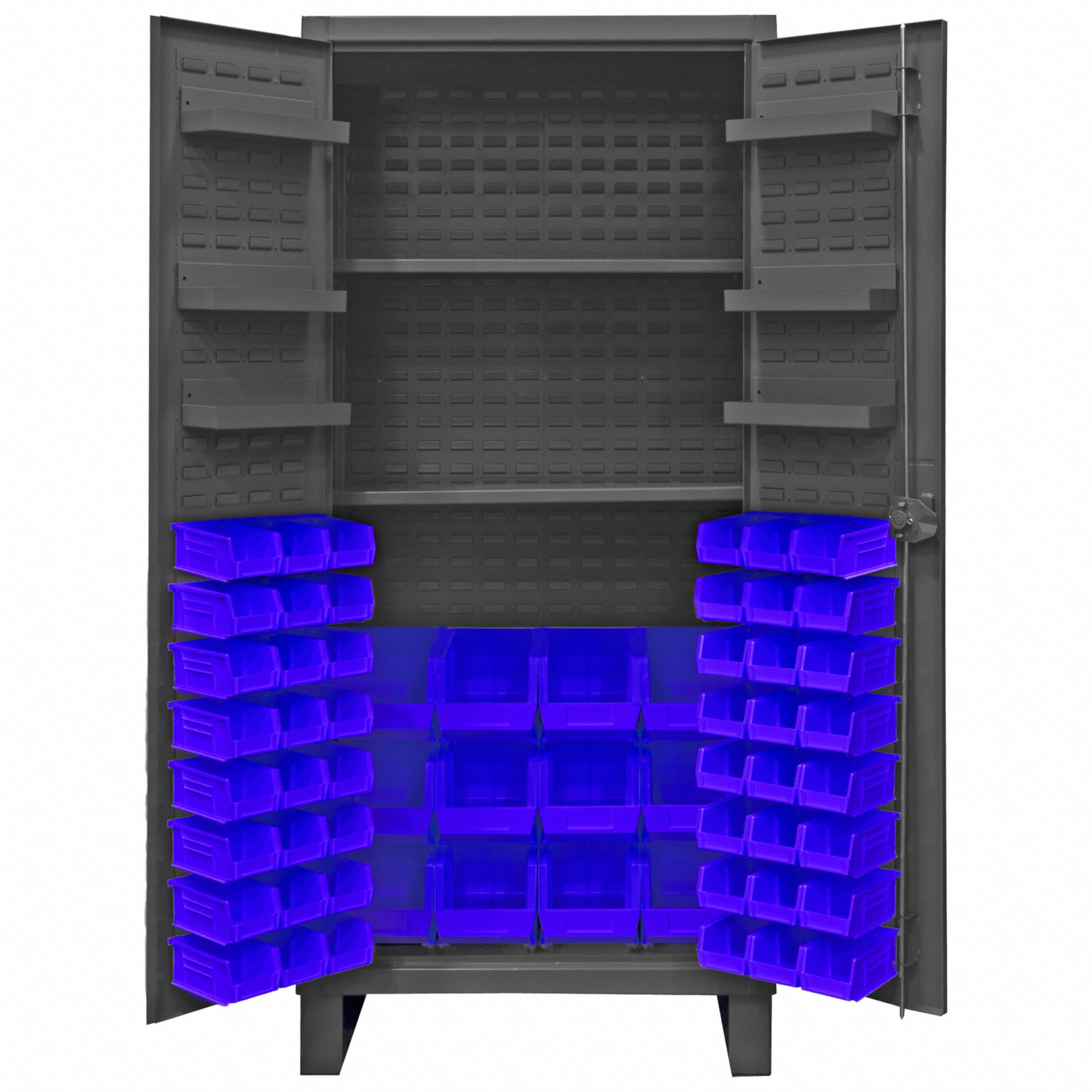 DURHAM MFG, 36 in x 24 in 78 in, 8 Shelves, Bin 36FC47HDC36