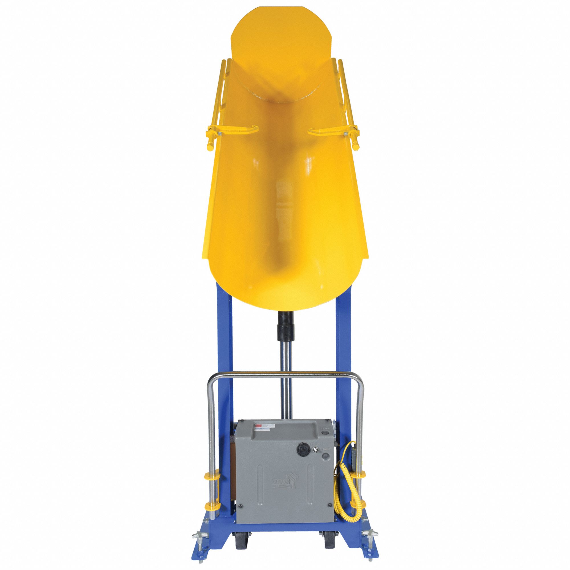 VESTIL Drum Dumper Steel, Casters, 1,500 lb Wt Capacity, Fiber/Metal