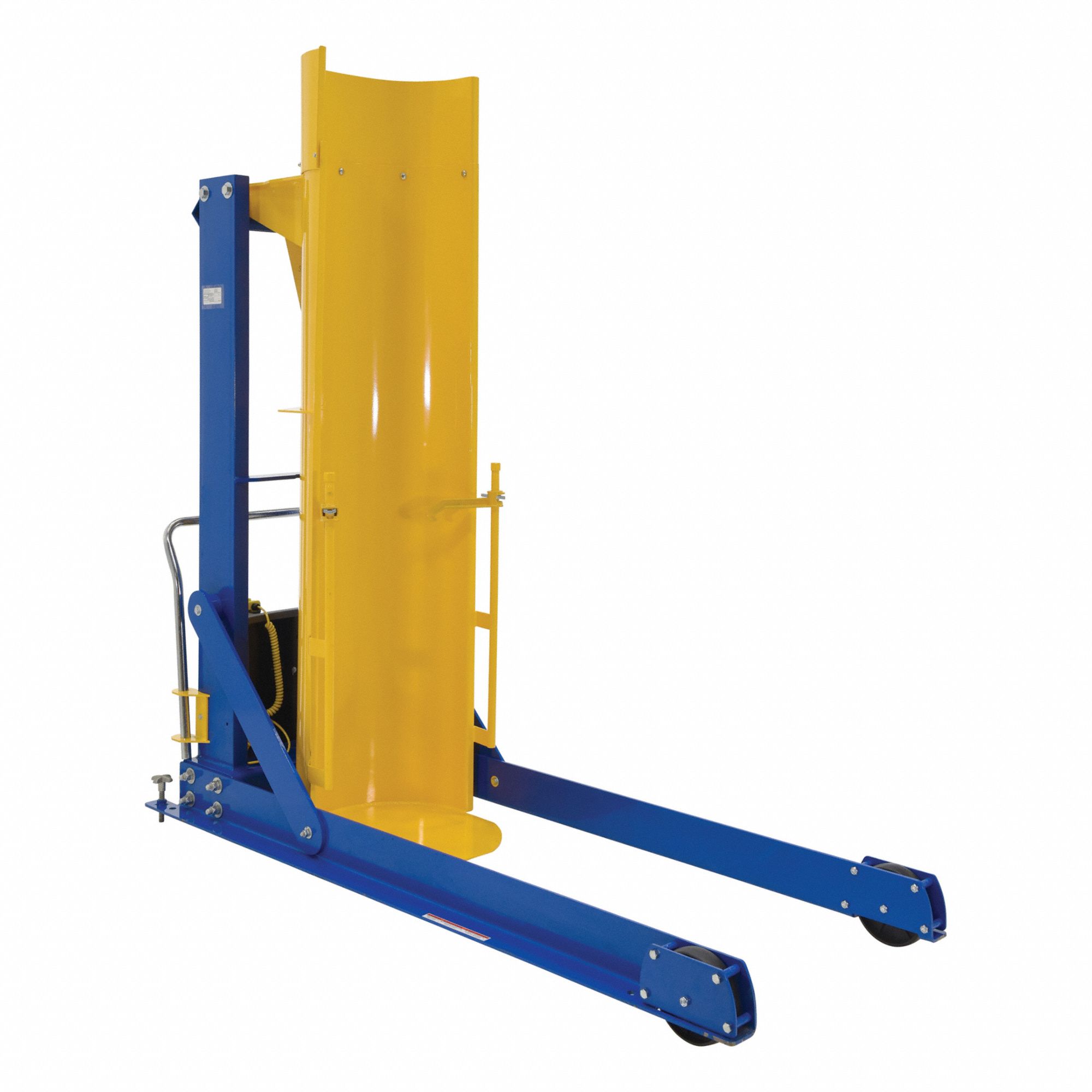 Drum Dumper: Steel, Casters, 1, 000 lb Wt Capacity, Fiber/Metal/Plastic, Hydraulic, 115V AC