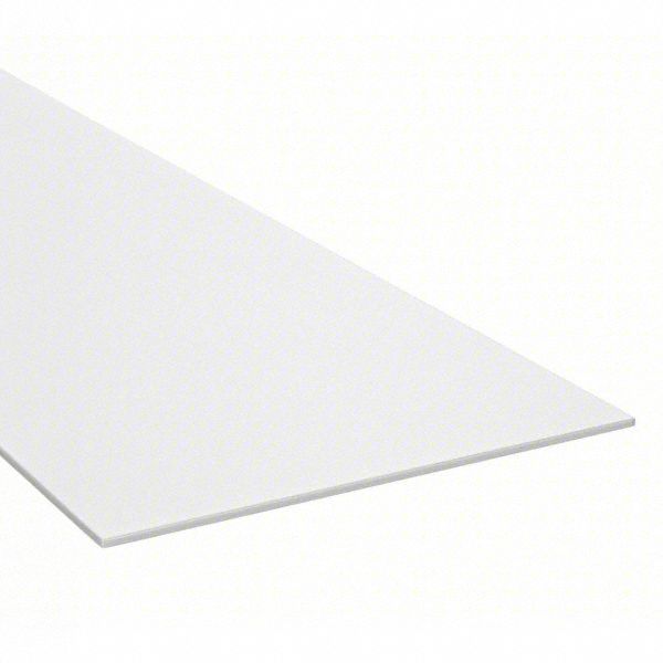 HDPE Sheet: 0.25 in Thick, 4 ft x 8 ft, Opaque, Off-White, 4, 600 psi Tensile Strength, 1.94 ft-lb/in