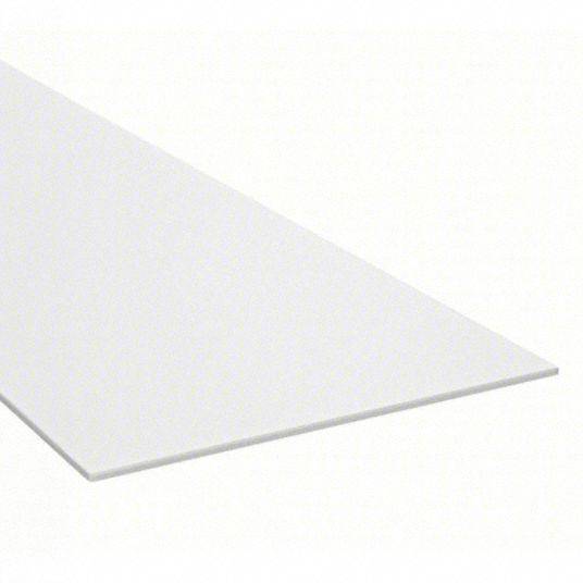 Plastic Sheet: 0.25 in Thick, 48 in W x 96 in L, Black, Opaque, 4,600 psi  Tensile Strength