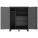 STORAGE CABINET, 60 IN X 24 IN X 78 IN, 3 SHELVES, 7 DRAWERS, SWING HANDLE & PADLOCK HASP