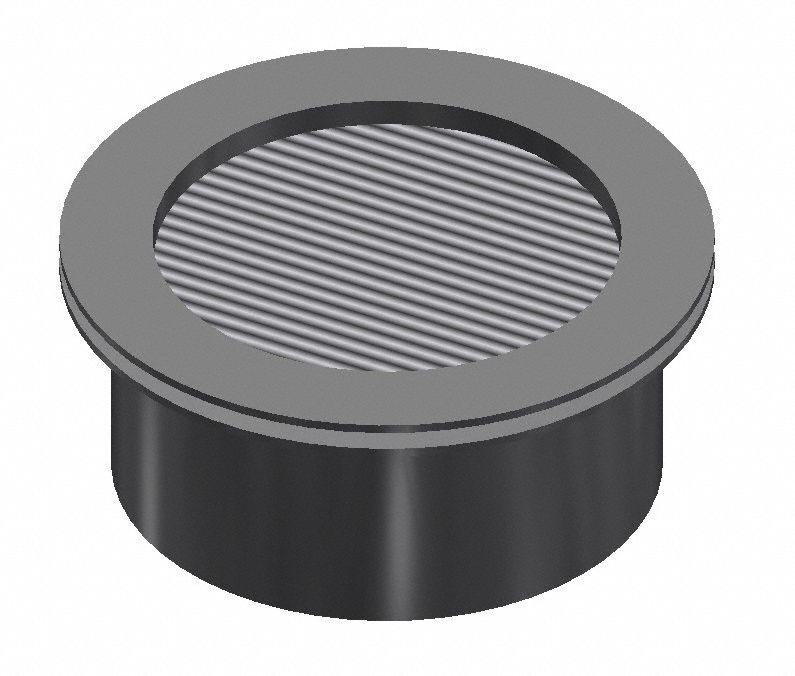 Pleated Filter: Fiberglass, 1 in Overall Ht, 2 5/16 in Outside Dia, HE04