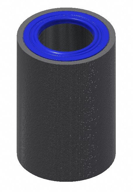 Pleated Filter: Fiberglass, 9.5 in Overall Ht, 3 9/16 in Inside Dia, 5 3/4 in Outside Dia