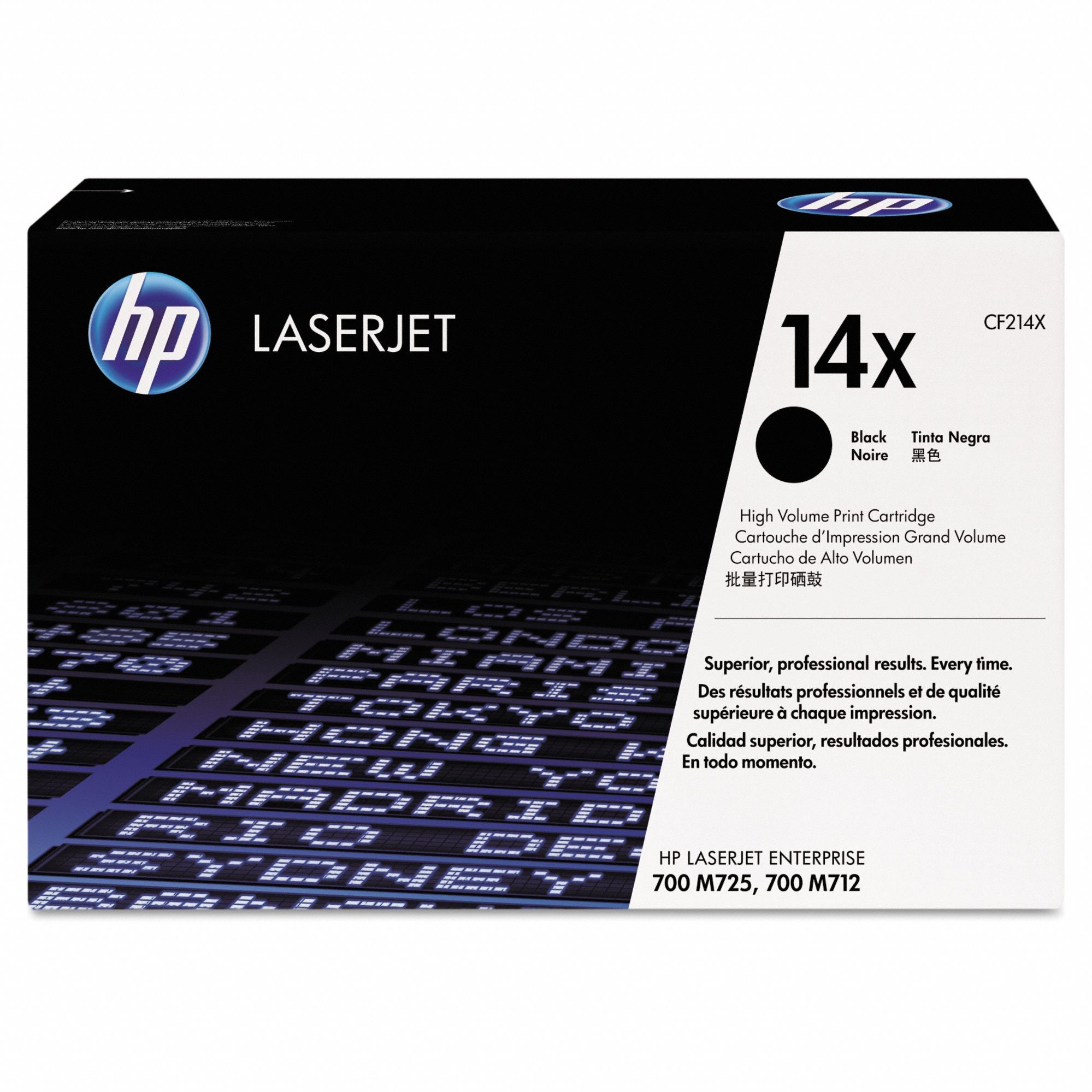 High Yield Toner Cartridge: 14X, Black, Black