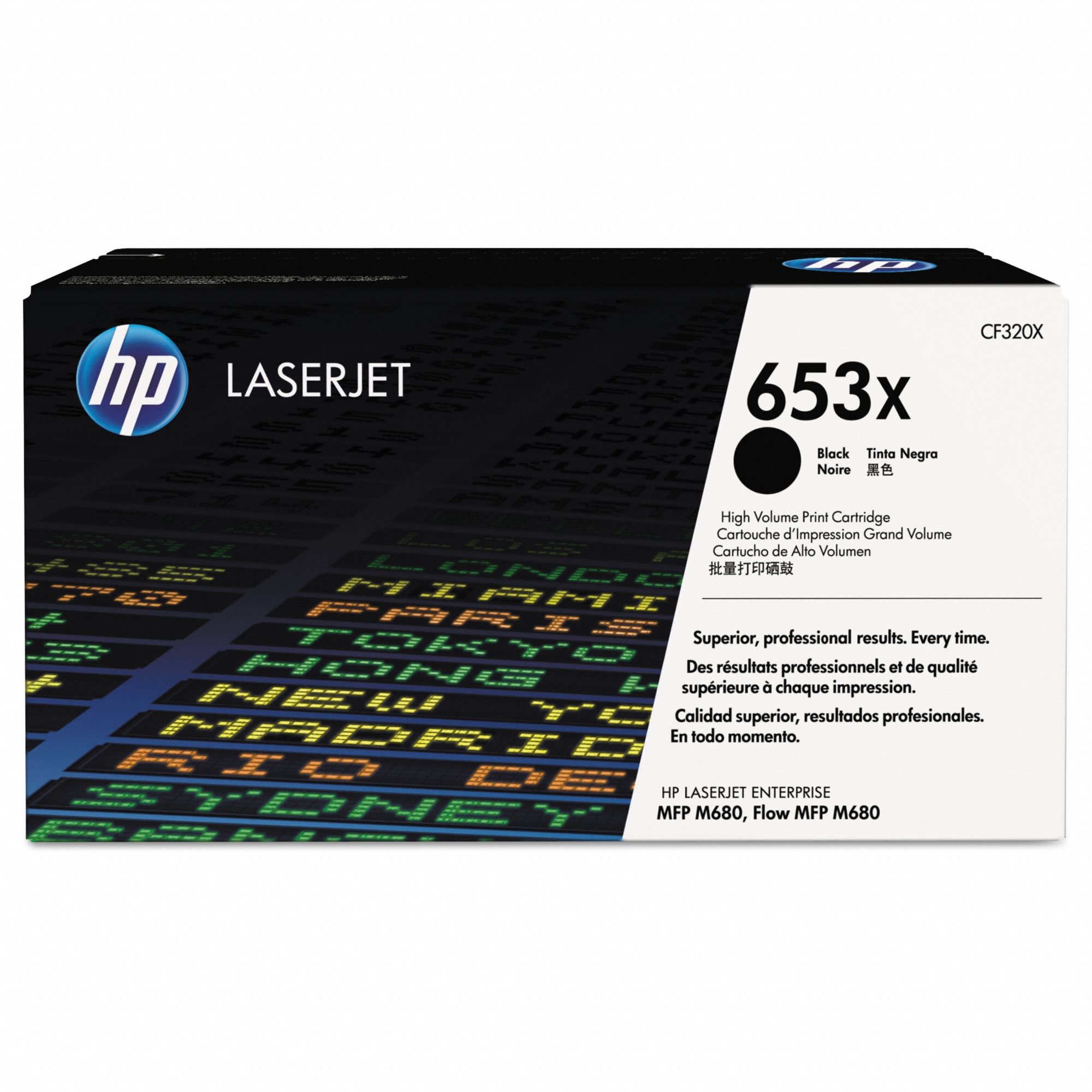 High Yield Toner Cartridge: 653X, Black, Black