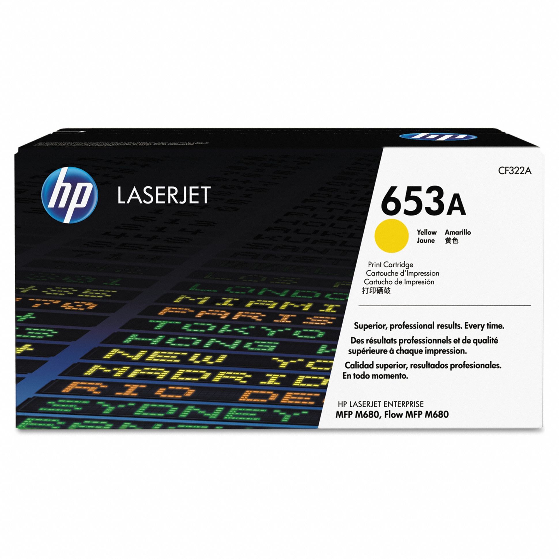 Toner Cartridge: 653A, Yellow, Yellow