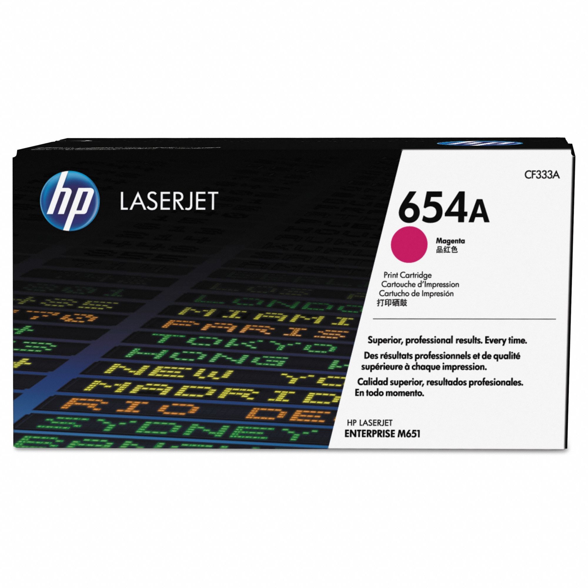 Toner Cartridge: 654A, Magenta, Magenta