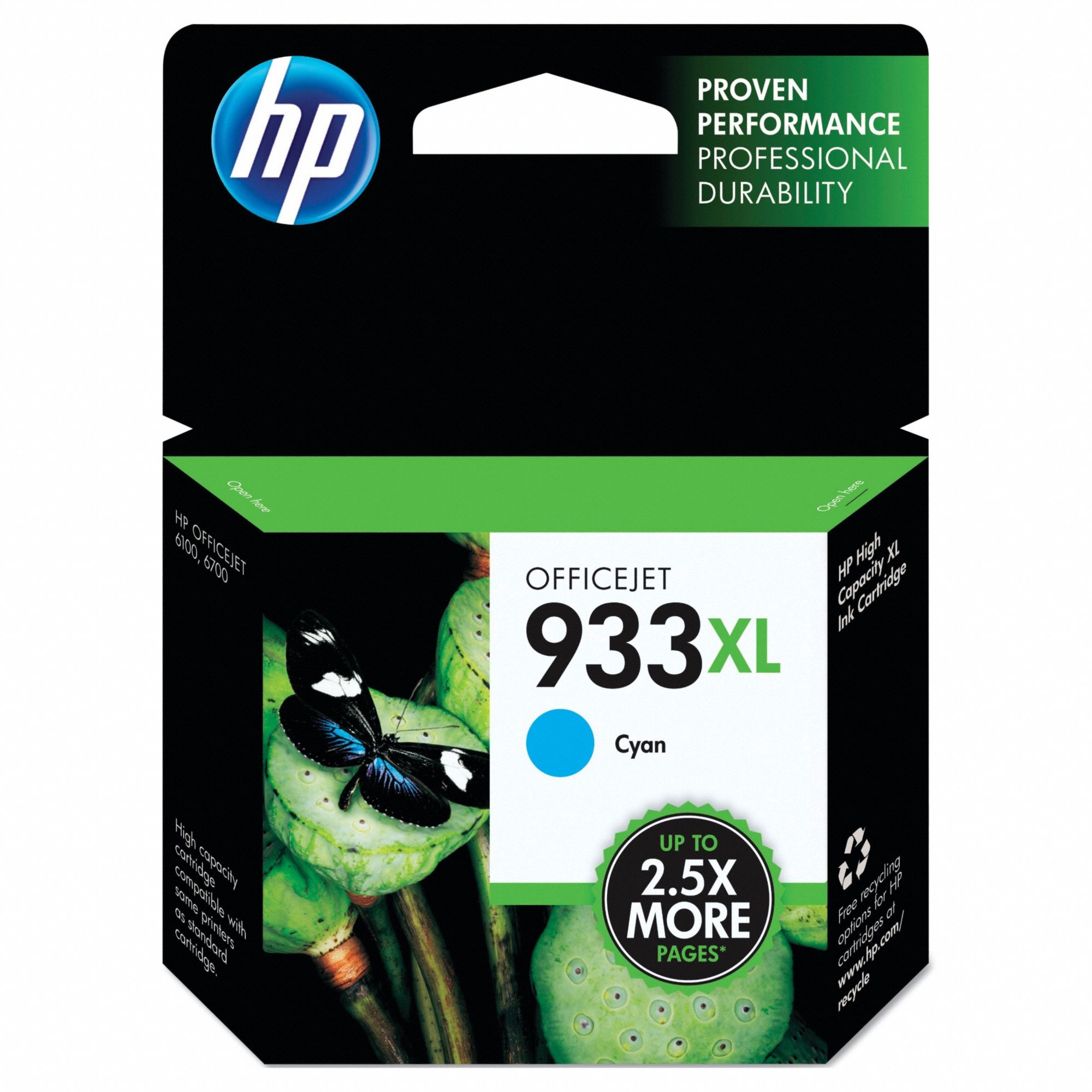 High Yield Ink Cartridge: 933XL, Cyan, Cyan
