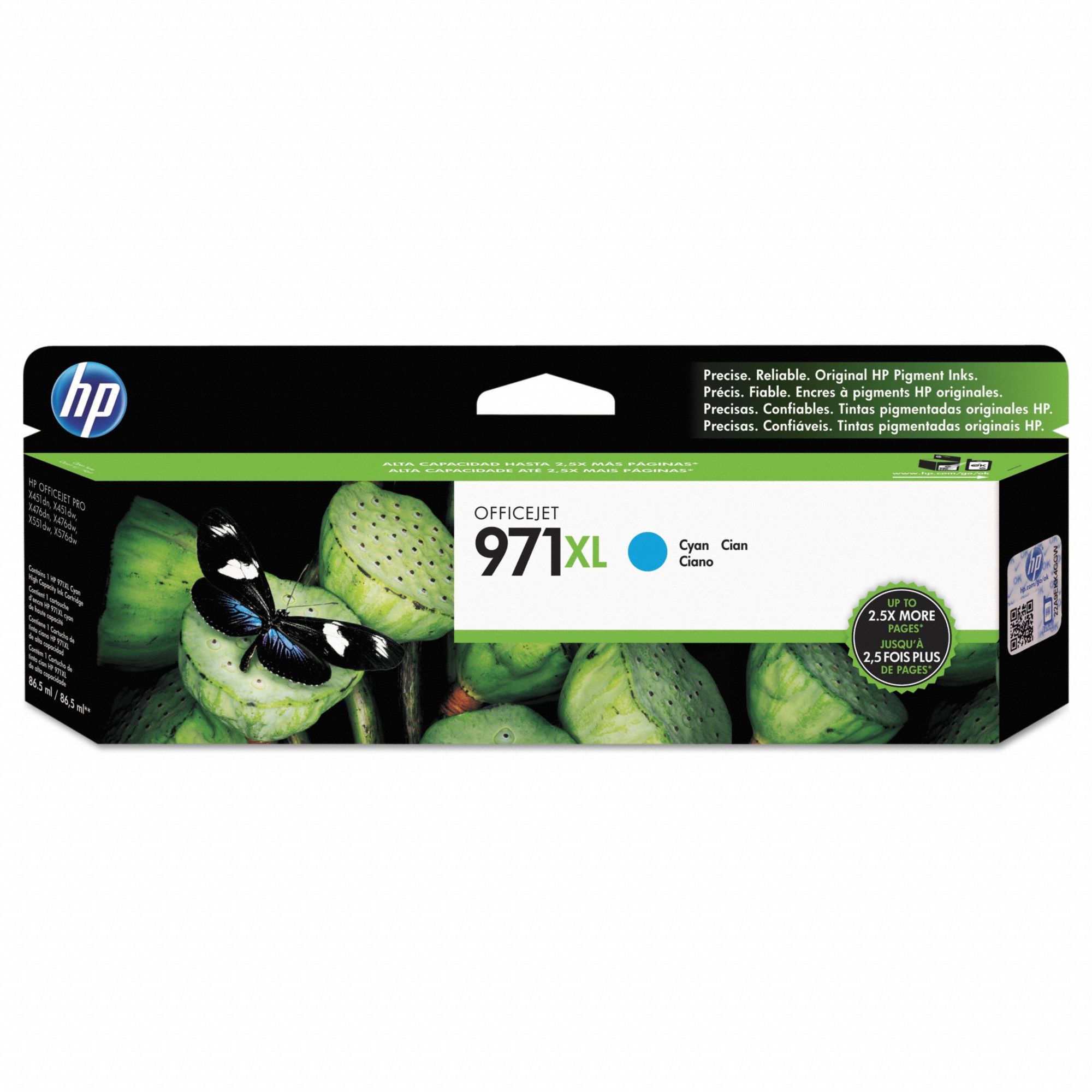 High Yield Ink Cartridge: 971XL, Cyan, Cyan