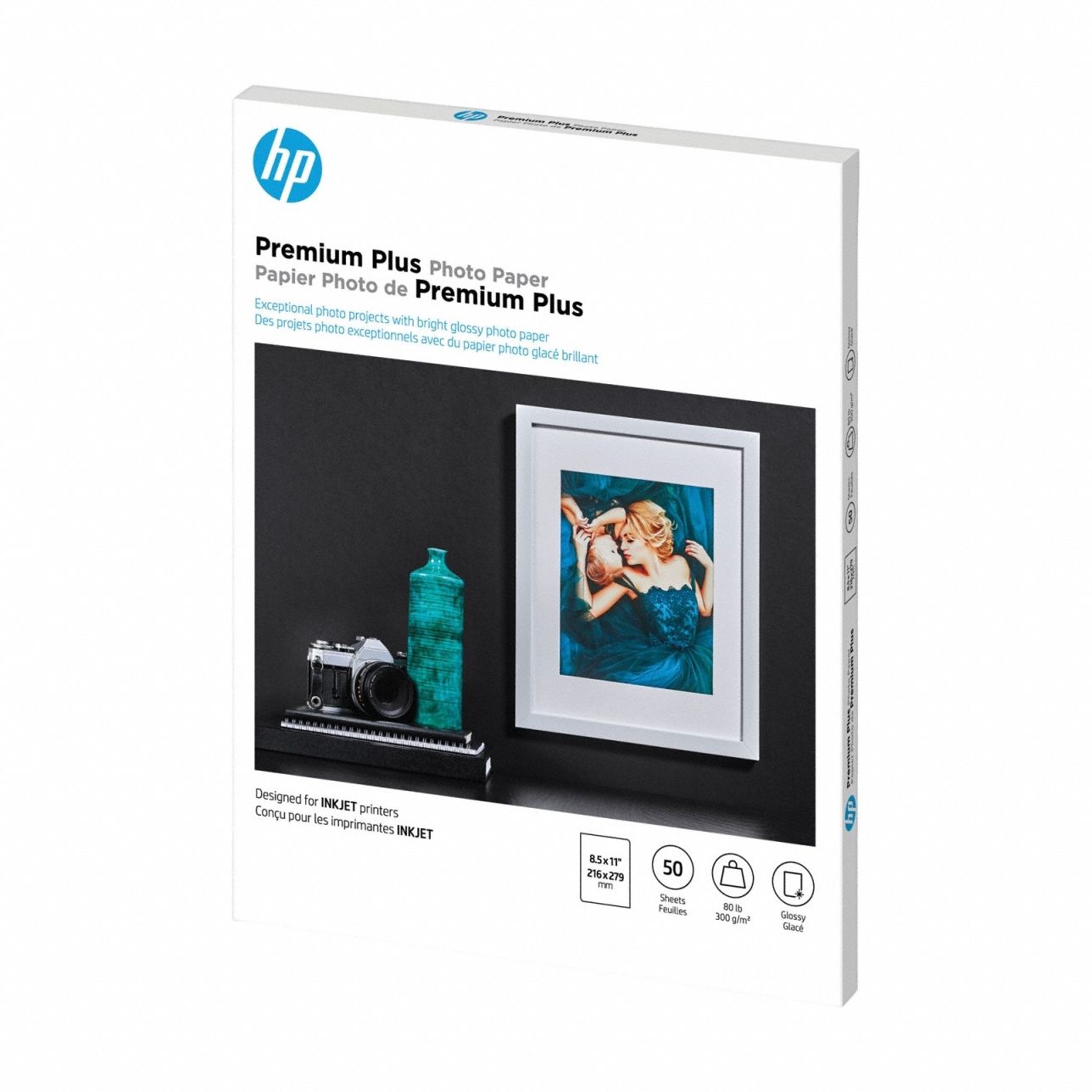 Photo Paper: Gloss, 8 1/2 in, 11 in, 11.5 mil, Sheets, White, 50 Sheets