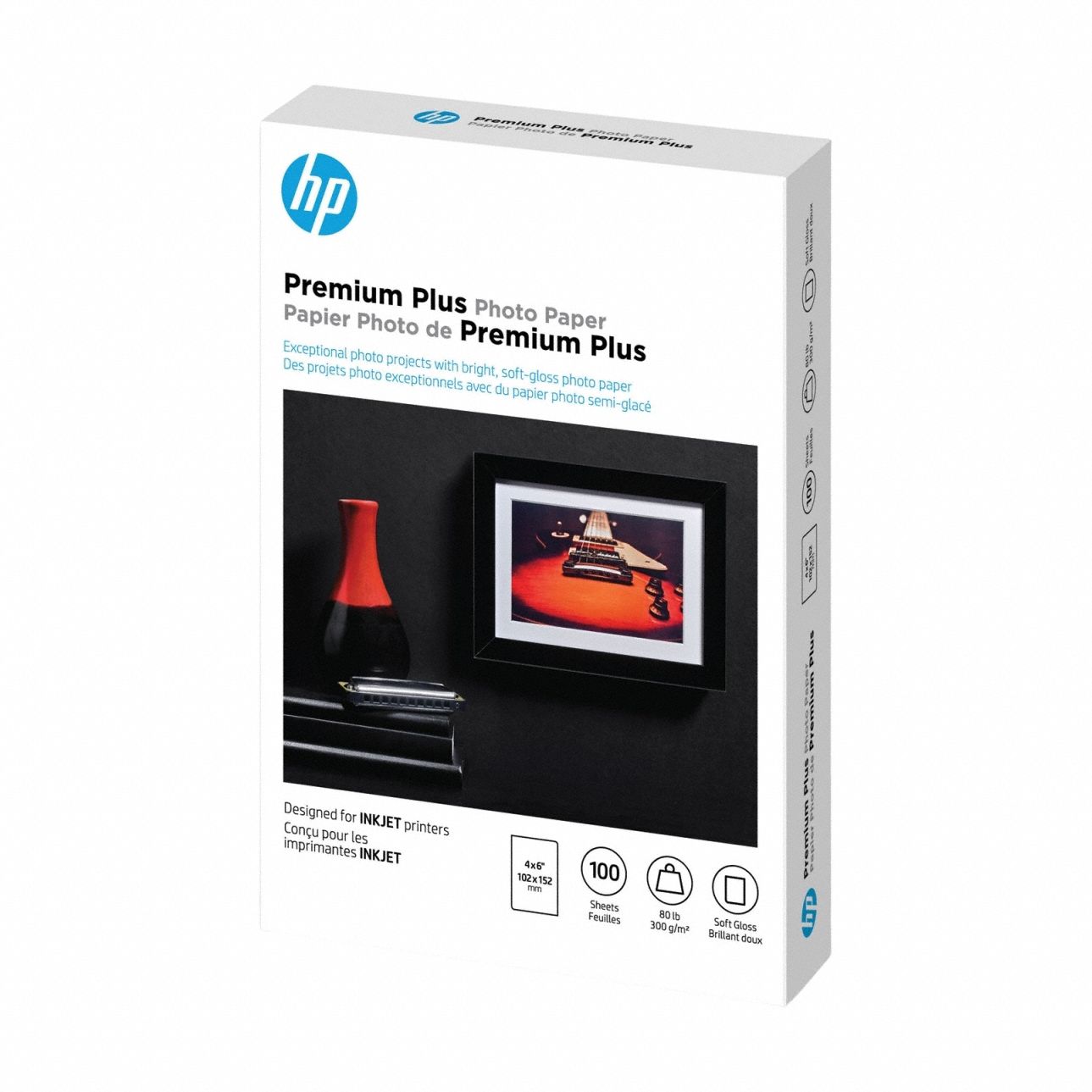 Photo Paper: Gloss/Satin, 4 in, 6 in, 11.5 mil, Sheets, White, 100 Sheets