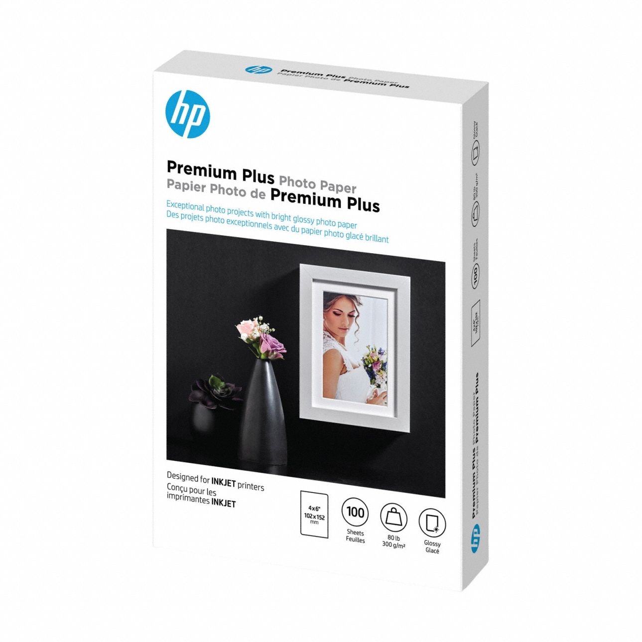 Photo Paper: Gloss, 4 in, 6 in, 11.5 mil, Sheets, White, 100 Sheets