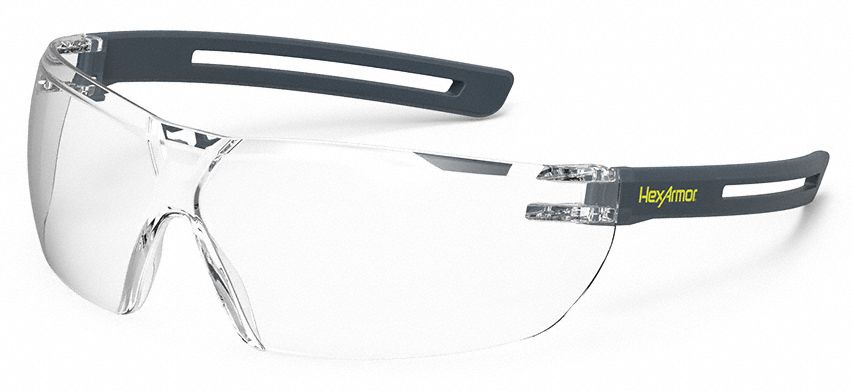 LUNETTES DE SÉCURITÉ, SANS MONTURE, TPE/PC, TRUSHIELD, CHARBON/HAUTE-VIS/TRNSP, CSA, UV, M, UNISEXE