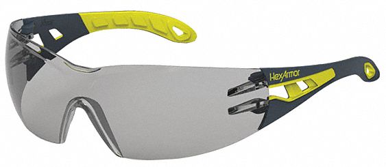 HEXARMOR NARROW SAFETY EYEWEAR ANSI EN CSA ANTI FOG SCRATCH RESISTANT UV PROTECTION TP ELASTOMER PC 1003732 HEX111100502 11 11005 02 Grainger Canada