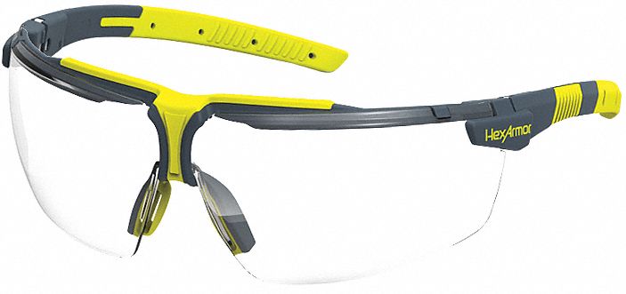 LUNETTES SEC ETROITES, ANSI/EN/CSA, ANTI-BUÉE/ANTI-RAYURES/PROT ANTI-UV, GRIS, TP ÉLASTOMERE/PC