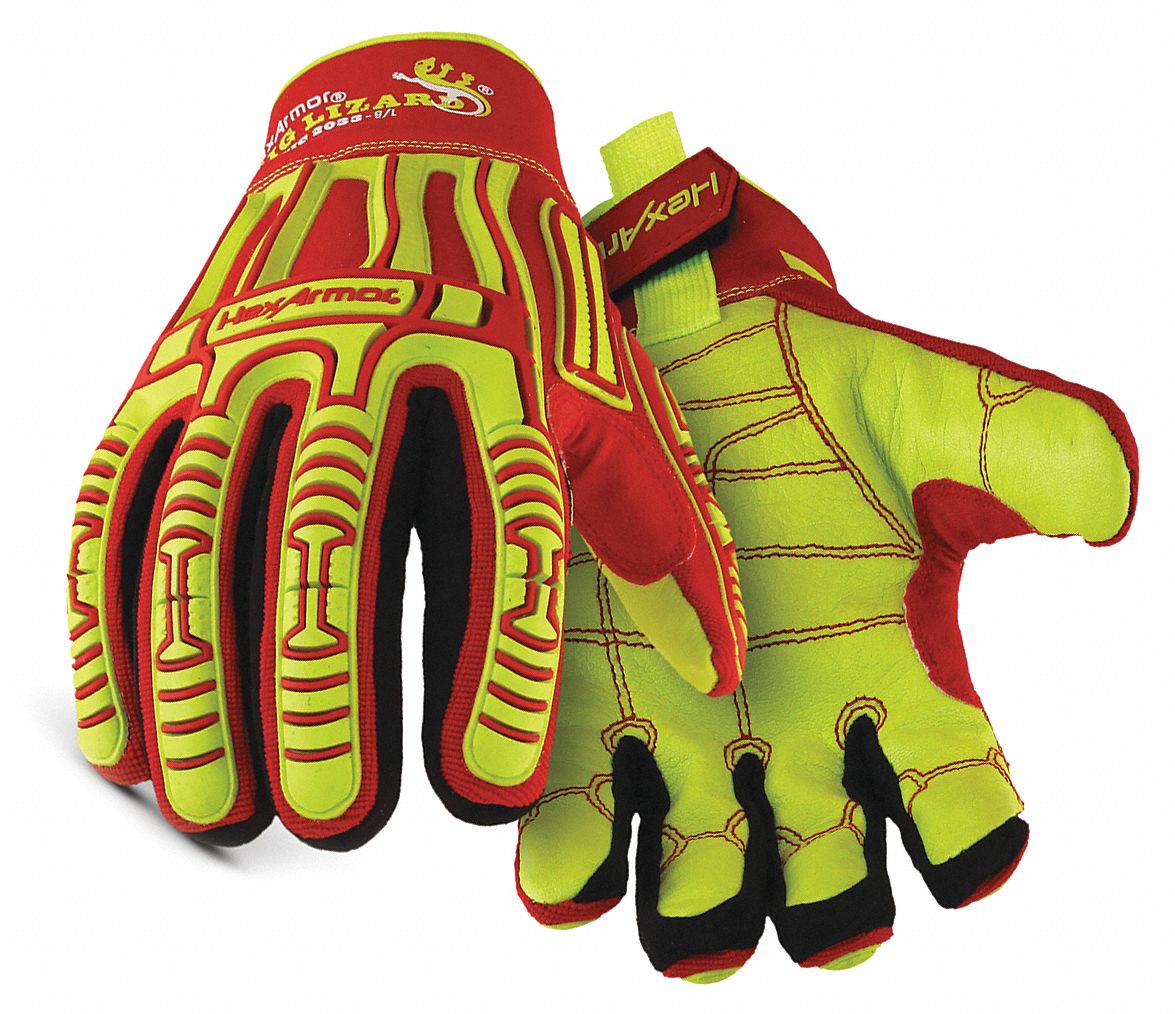 Hexarmor Cut Resistant Gloves High Vis Size 2xl Yellowredblack