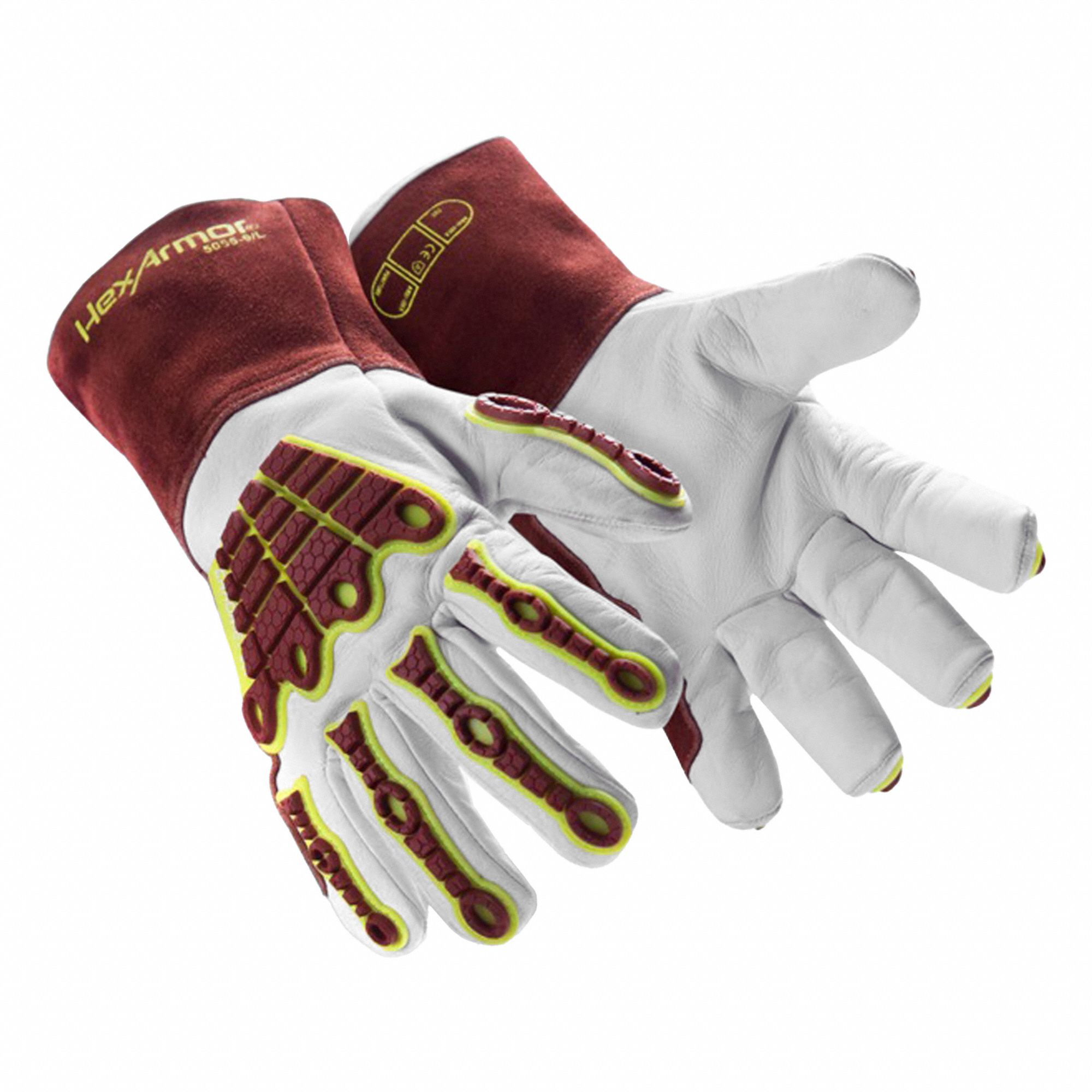HEXARMOR WELDING GLOVES,2XL/11,GOATSKIN LEATHR,PR - 7545