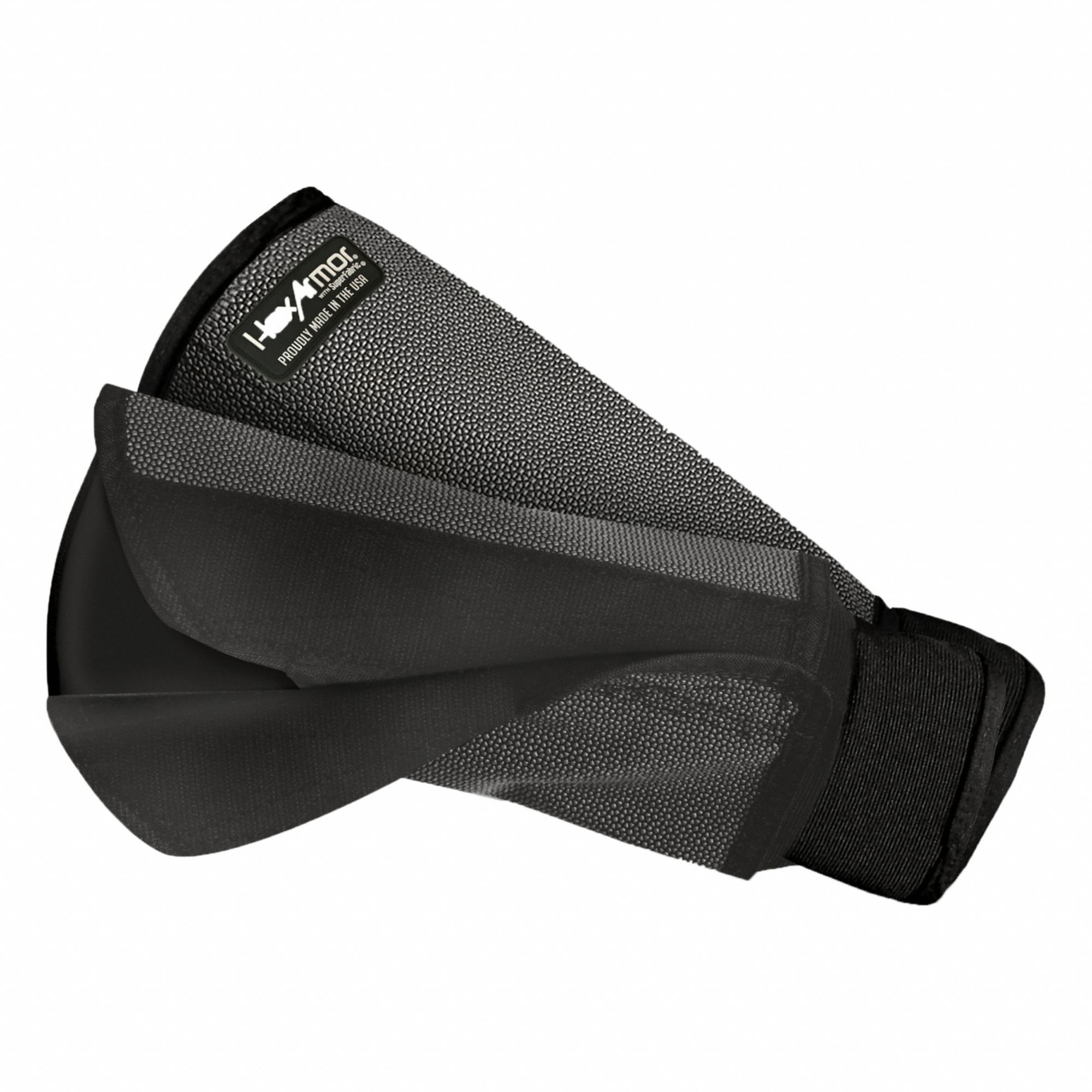 SAFETY ARM GUARD, GRY, M, SUPERFABRIC, ANSI/ISEA ABRASION 6/CUT A7/PUNCTURE 3, HOOK & LOOP