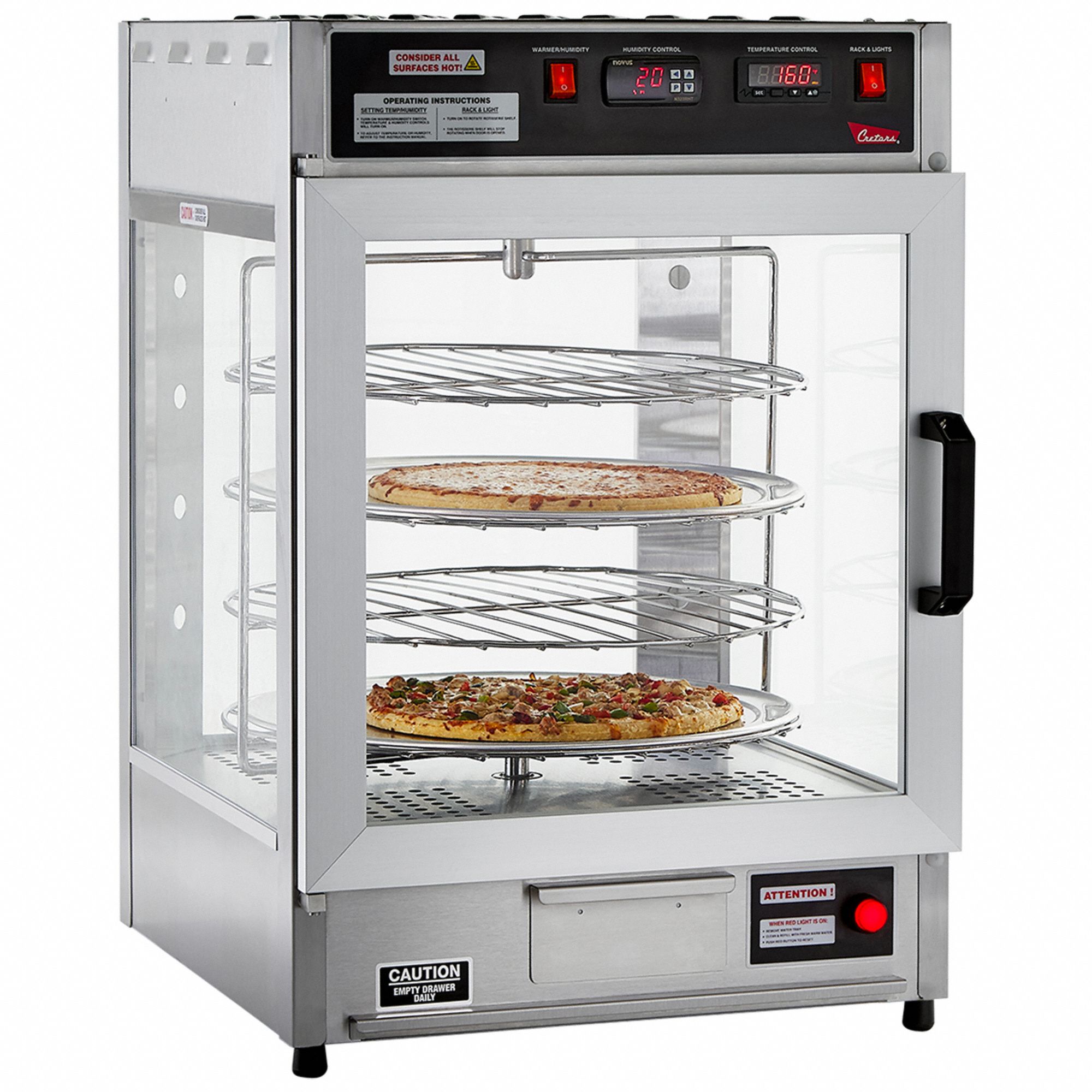 Humified Food Warmer: For Chicken Nuggets/Hot Dogs, 7 Shelves, Silver, 1, 780 W Watt, 4.6 A Current