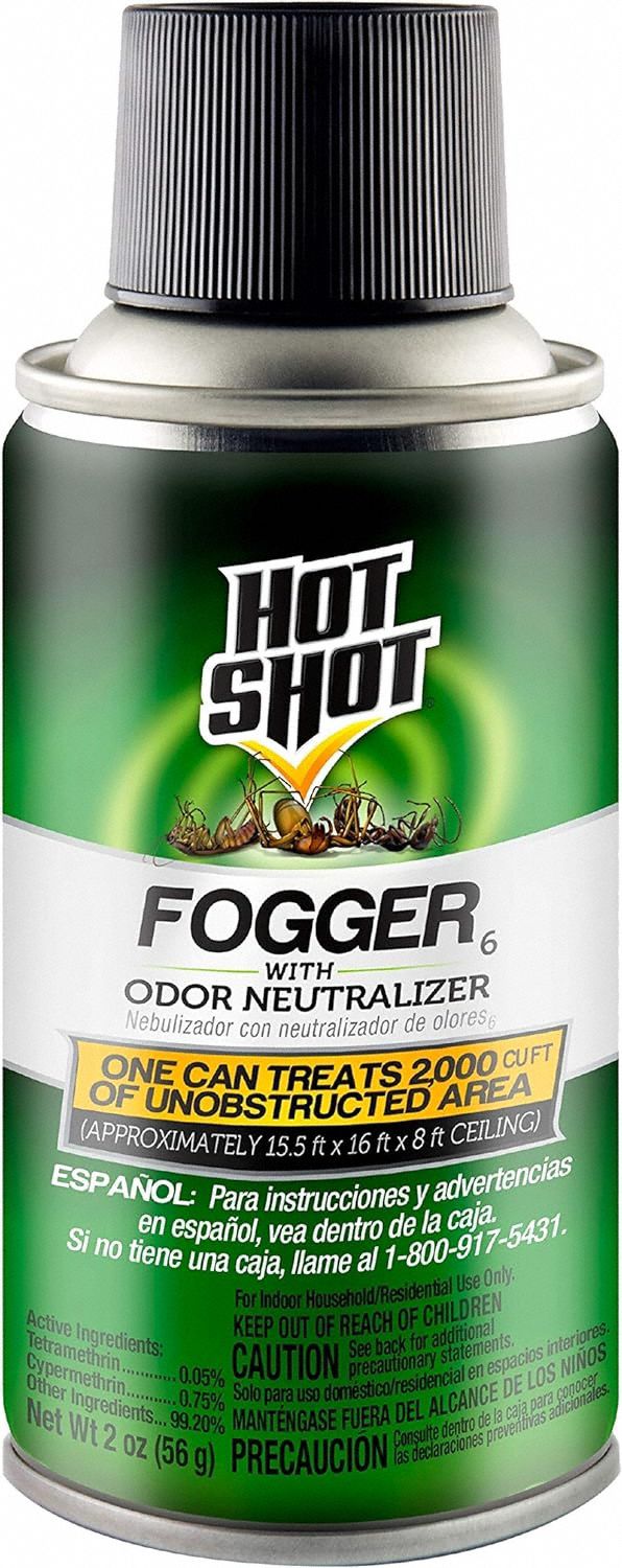 HOT SHOT, For Use On Flying and Crawling Insects, Indoor Use, Fogger ...